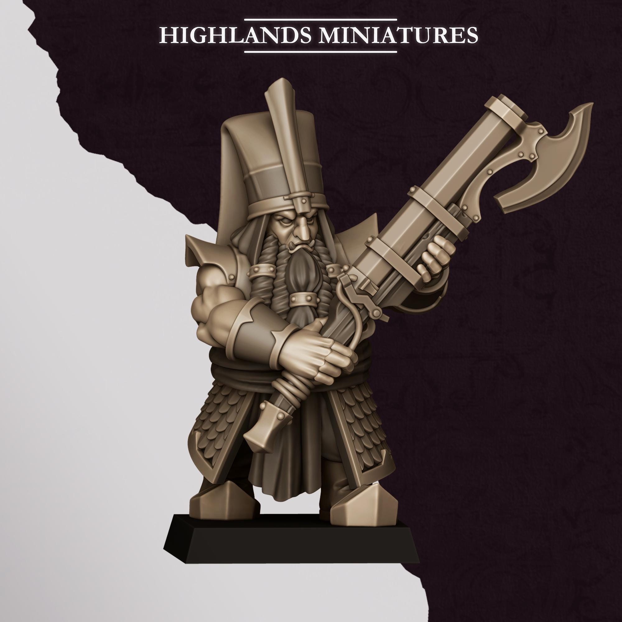 Chaos Dwarves - Shooters With Jezail - Sons of Marduk - Highlands Miniatures