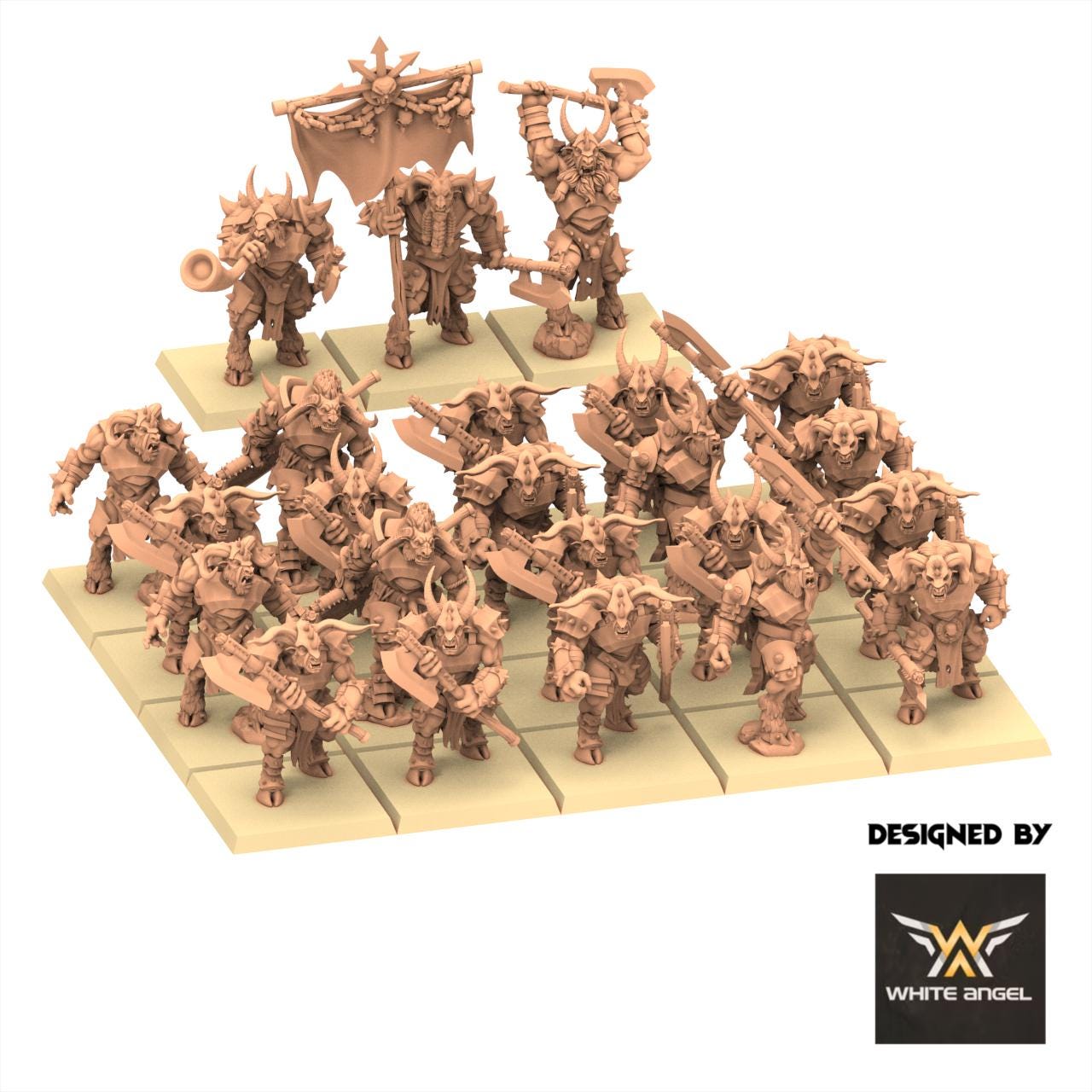 Beastmen - Heavy Beast Warrior - White Angel Miniatures