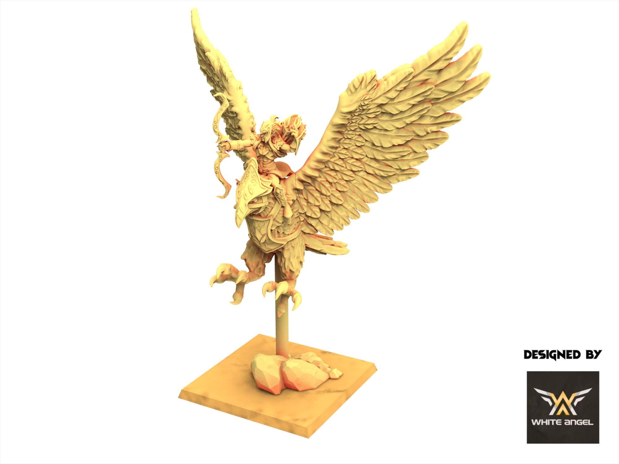 Sylvan Elves - Ancestral Eagle riders - Forest Warrior - White Angel Miniatures