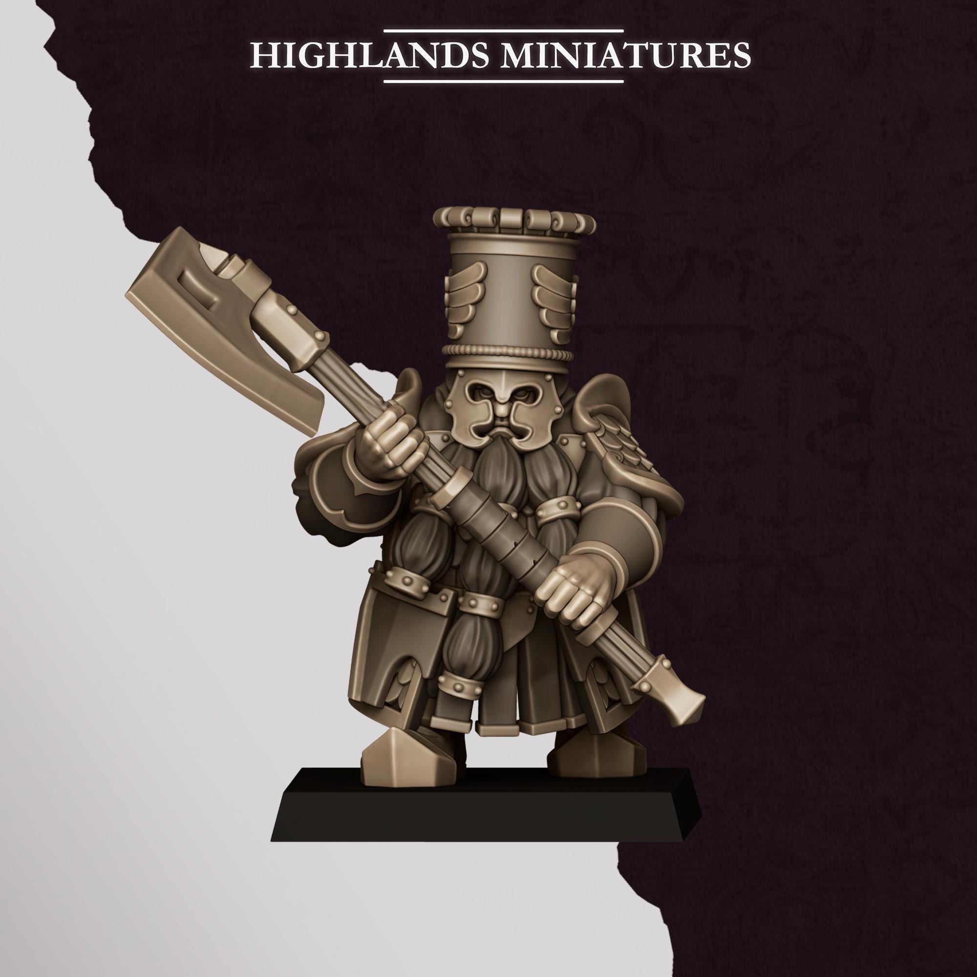 Chaos Dwarves - Heavy Guard With Great Weapons - Sons of Marduk - Highlands Miniatures