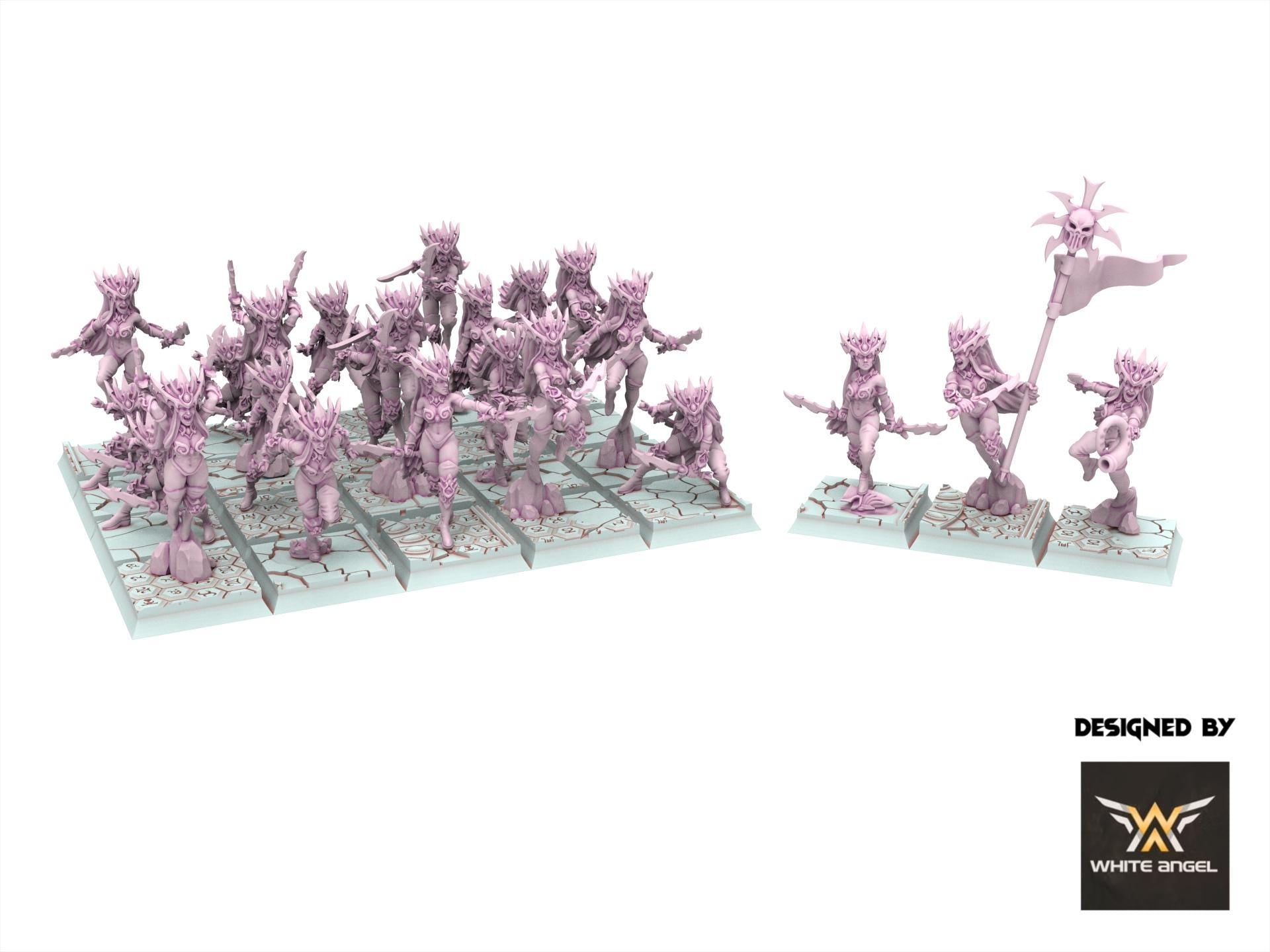 Dark Elves - Daughter of the Shadow Realm - Slaves of Darkness - White Angel Miniatures