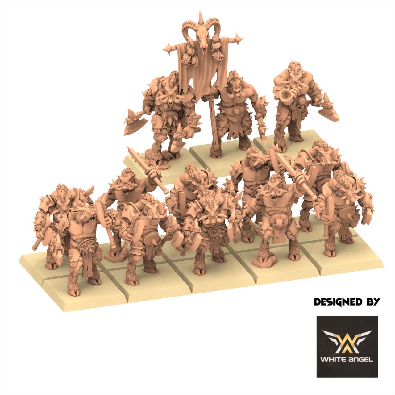 Beastmen - Boars Warrior - White Angel Miniatures