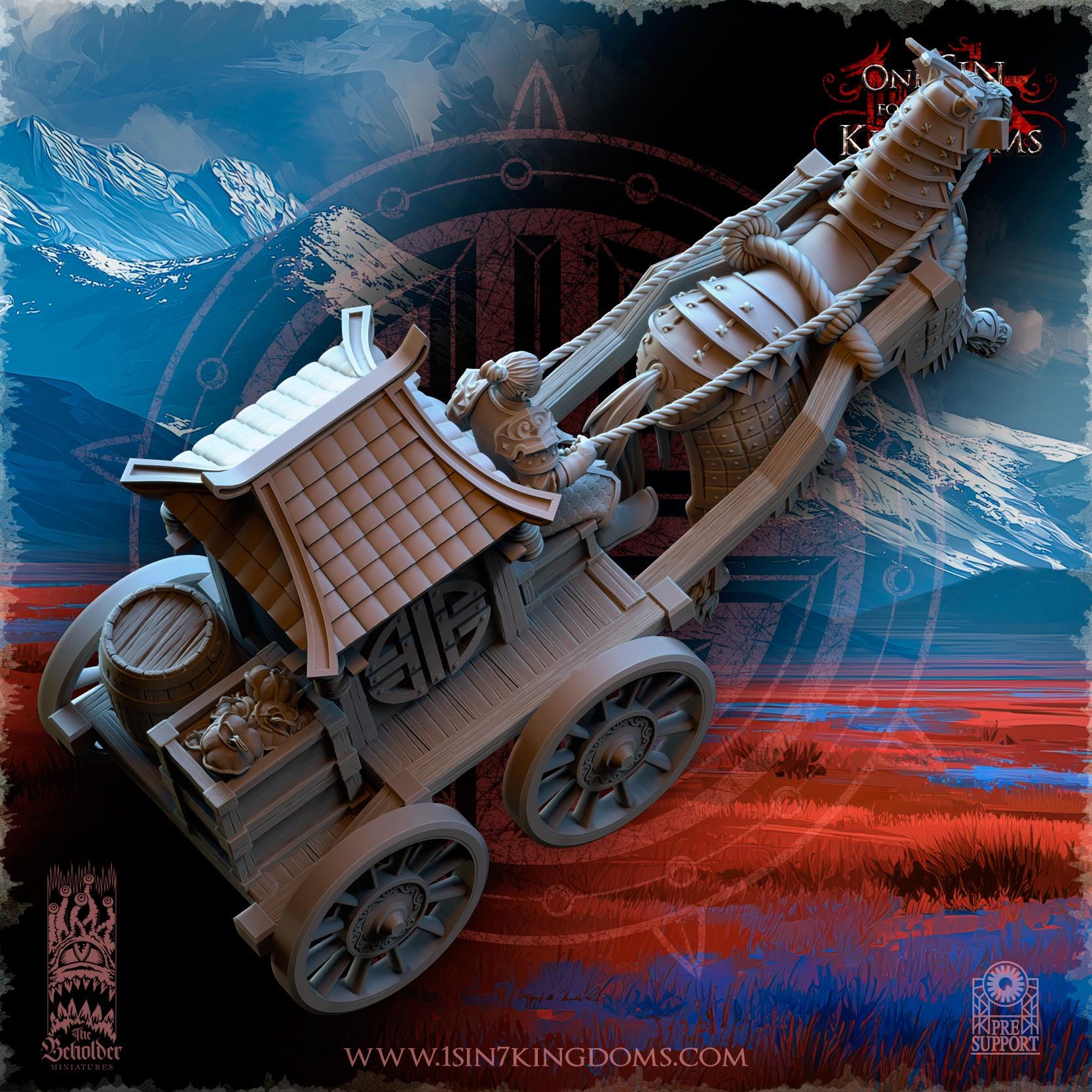 East Empire - Imperial Supply Chariot - Astarii Dynasty - 28&32mm - The Beholder Miniatures