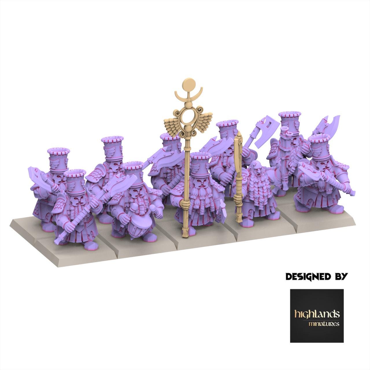 Chaos Dwarves - Heavy Guard With Great Weapons - Sons of Marduk - Highlands Miniatures