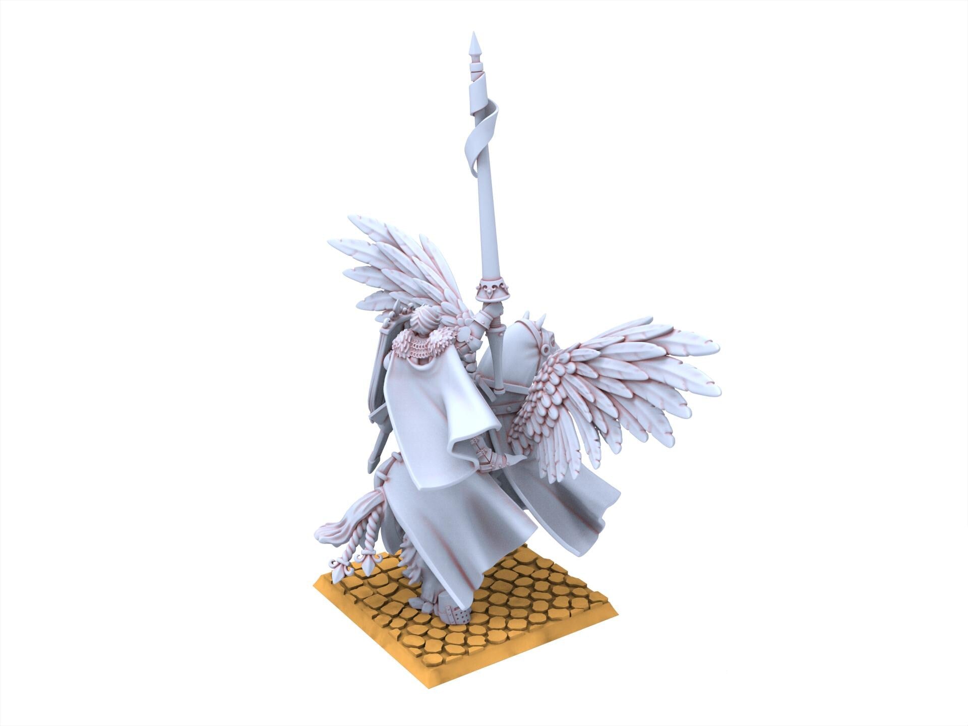 Arthurian Knights - Duke on Pegasus with Spear and Sword - Gallia - Highlands Miniatures