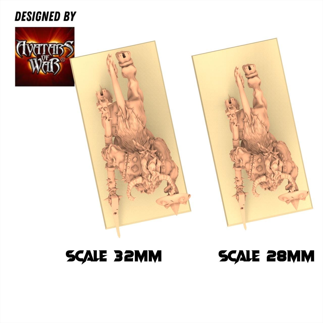 Beastmen - Beast centaurs battleready - monopose 28&32mm scale - Avatar of War