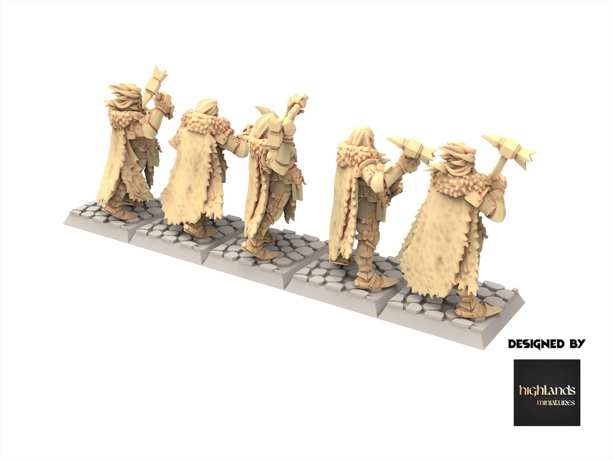 Imperial Fantasy - Mergenheim knights on foot - Sunland - Highlands Miniatures
