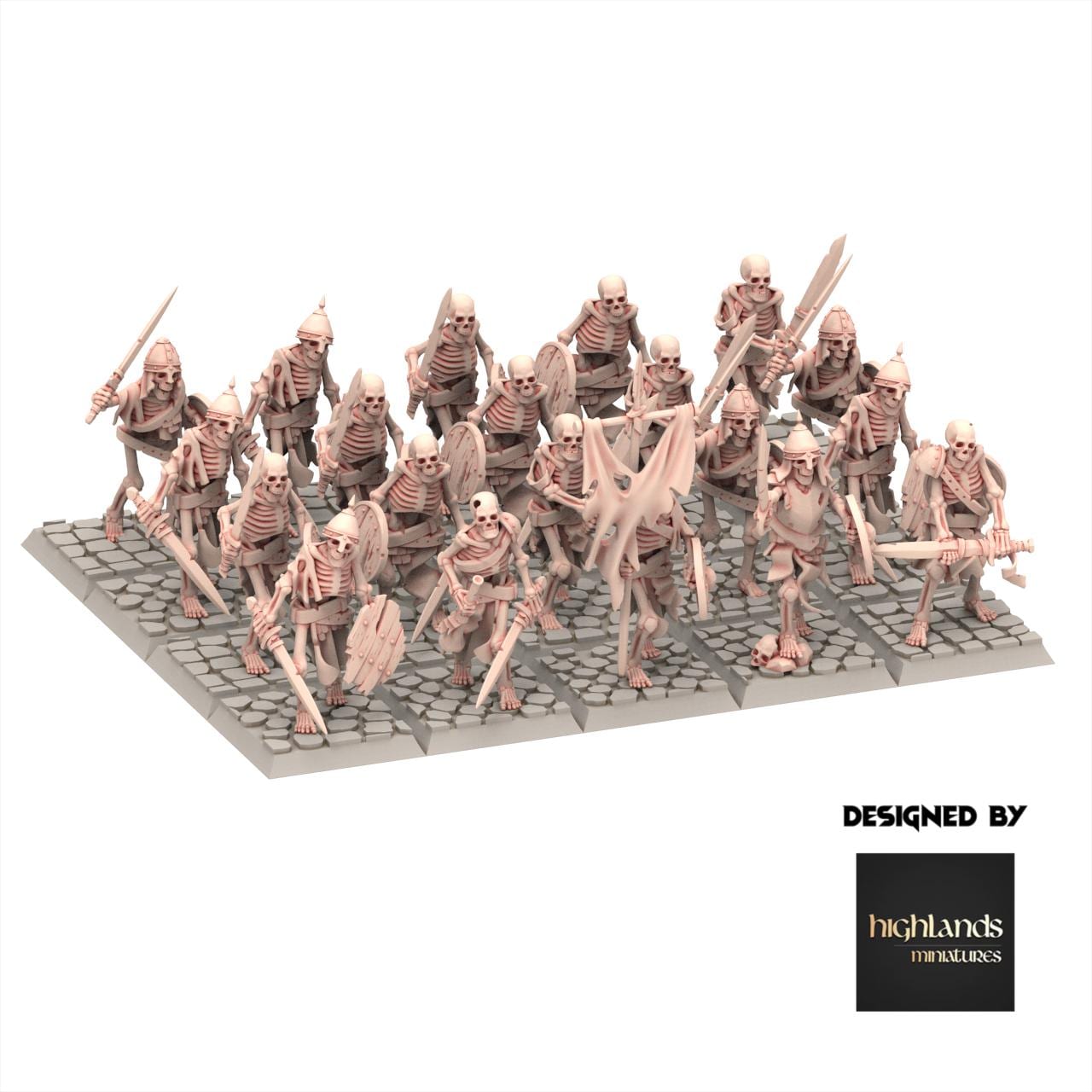 Undead - Skeletons Warriors with Sword - Transilvanya - Highlands Miniatures