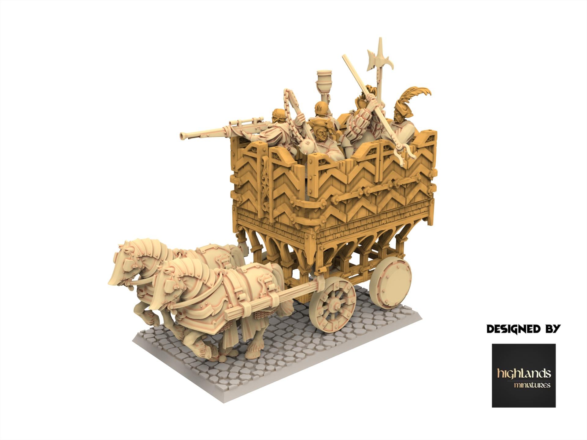Imperial Fantasy - Armored Wagon - Sunland - Highlands Miniatures
