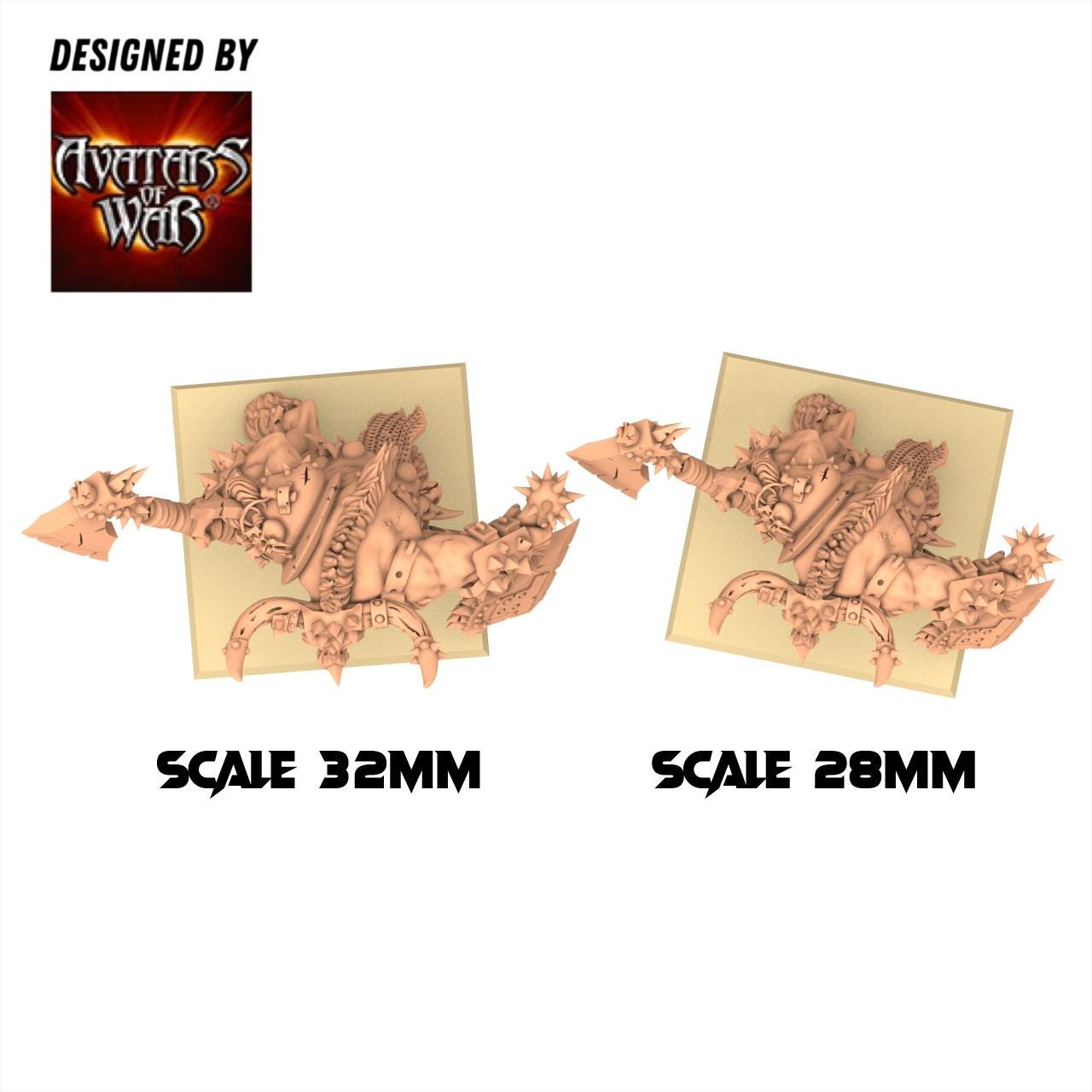 Beastmen - Minotaur lord with two weapons - 28&32mm scale - Avatar of War