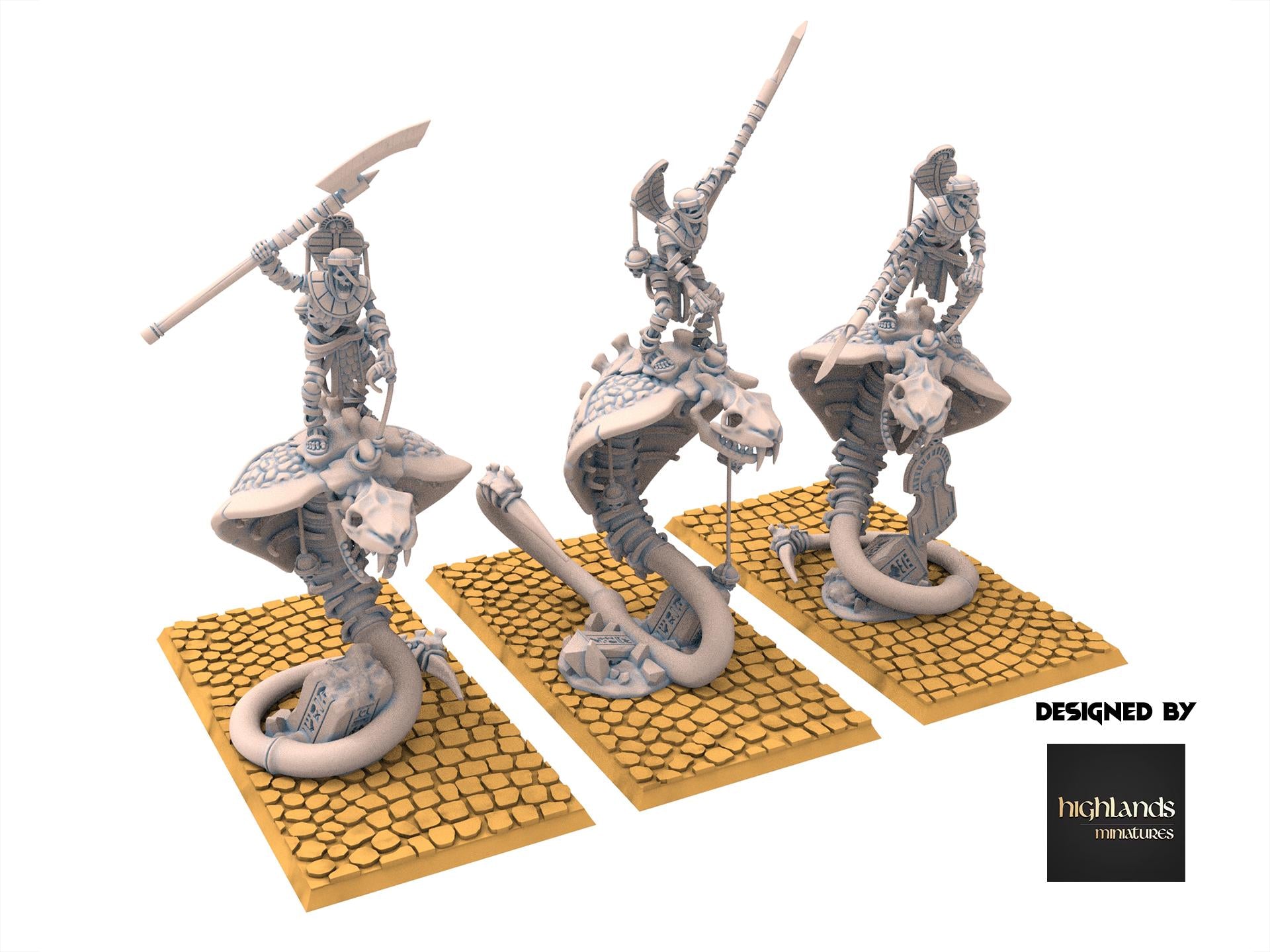 Eternal Dynasties - Mounted Ancient Guard on Great Snakes - Eternal Dynasties - Highlands Miniatures