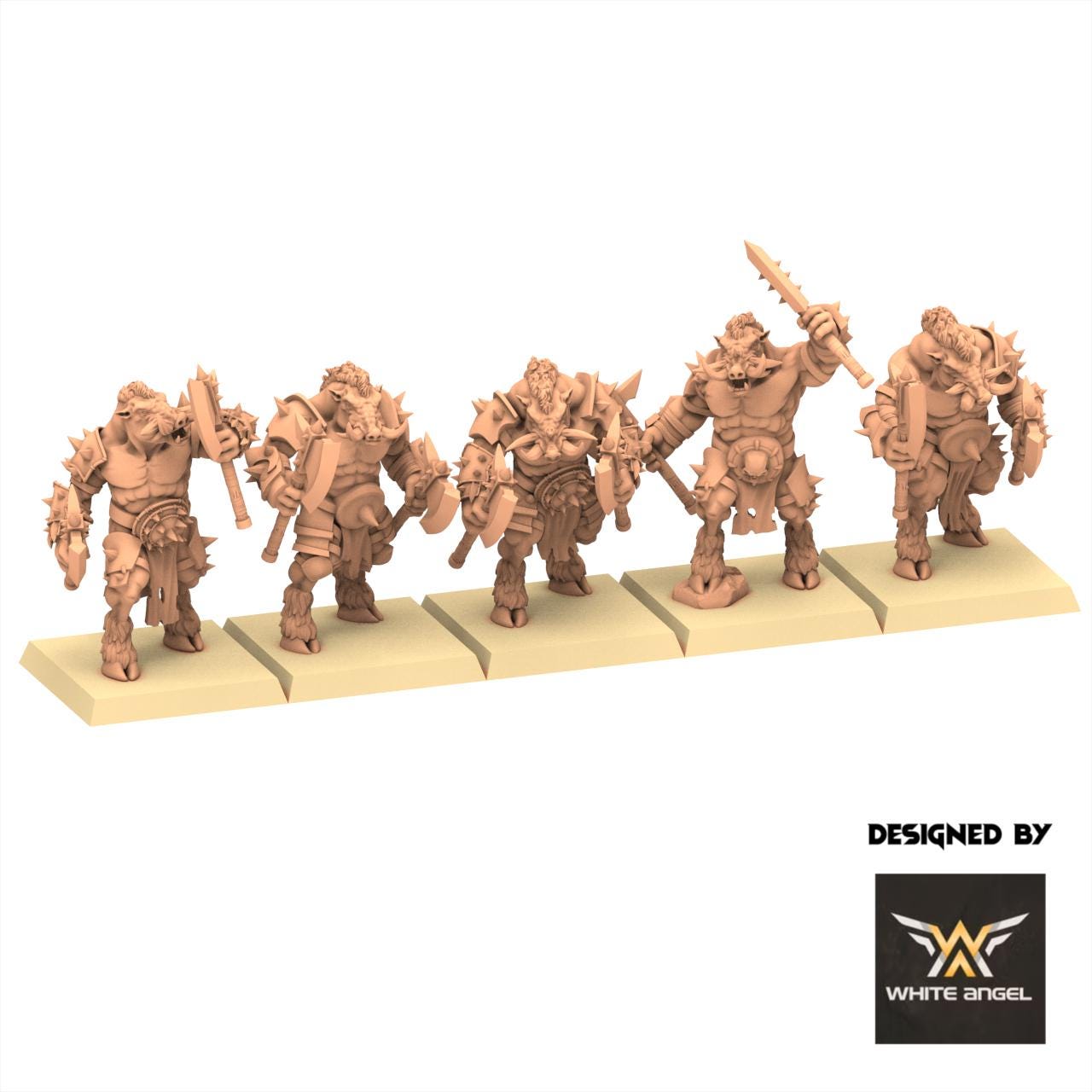 Beastmen - Boars Warrior - White Angel Miniatures
