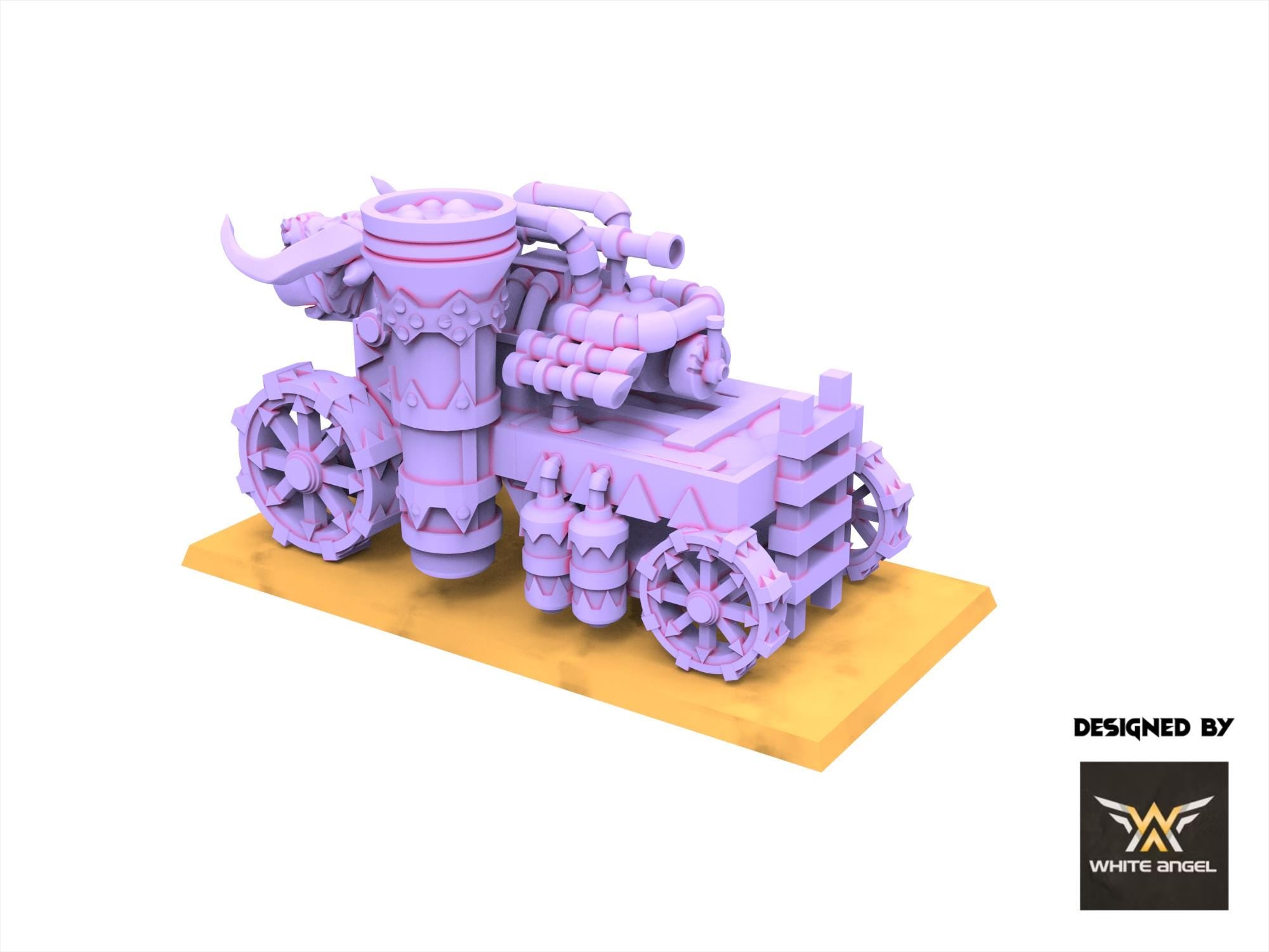Chaos Dwarves - Infernal Cannon - Infernal Dwarves - White Angel Miniatures