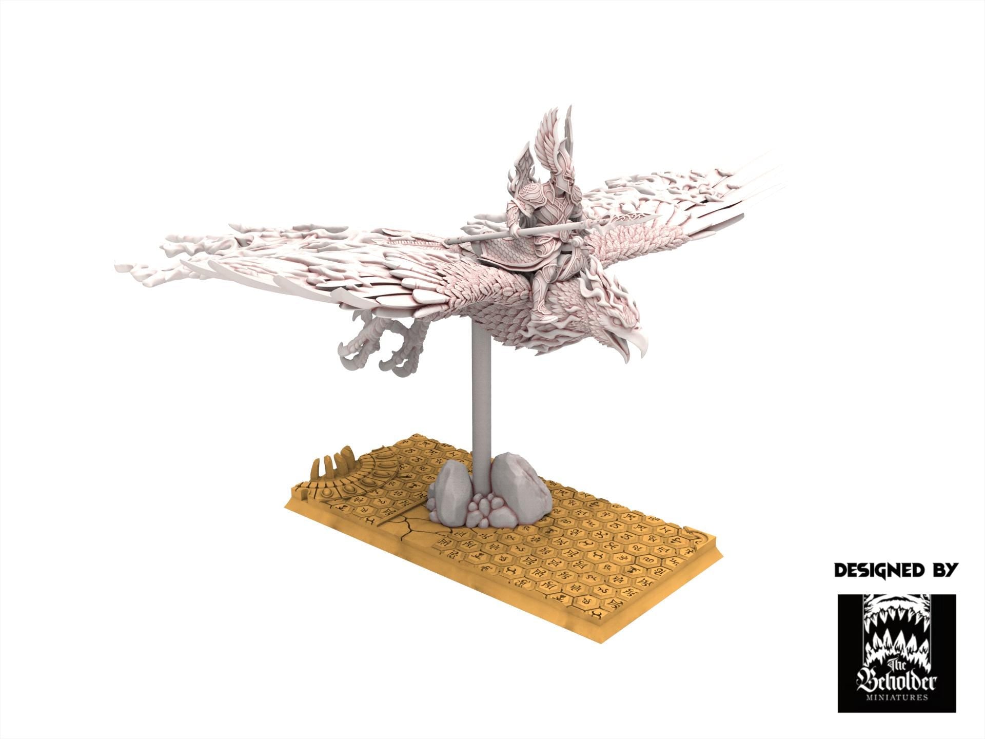 Hight Elves - Searing Bird Lord on Phoenix - Silvermoor - The Beholder Miniatures