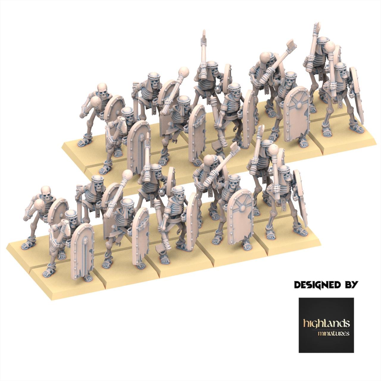 Eternal Dynasties - Ancient Skeletons with Hand Weapons - Eternal Dynasties - Highlands Miniatures