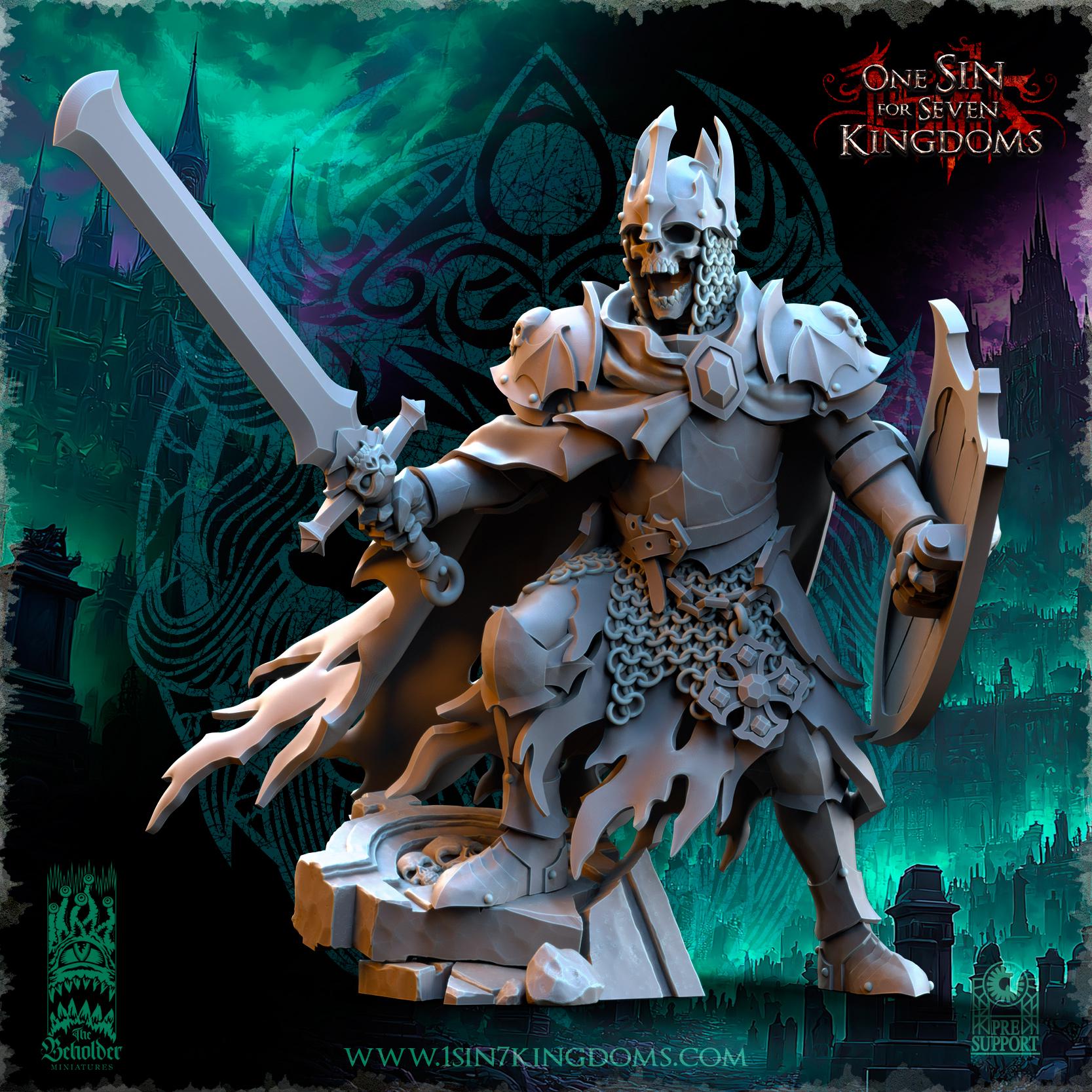 Undead 32/28mm - Maeldar, the Lich King - Undying Legions - The Beholder Miniatures
