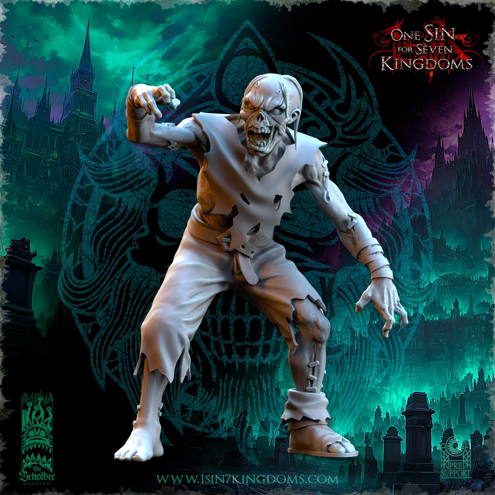 Undead 32/28mm - Brainless Walkers - Undying Legions - The Beholder Miniatures