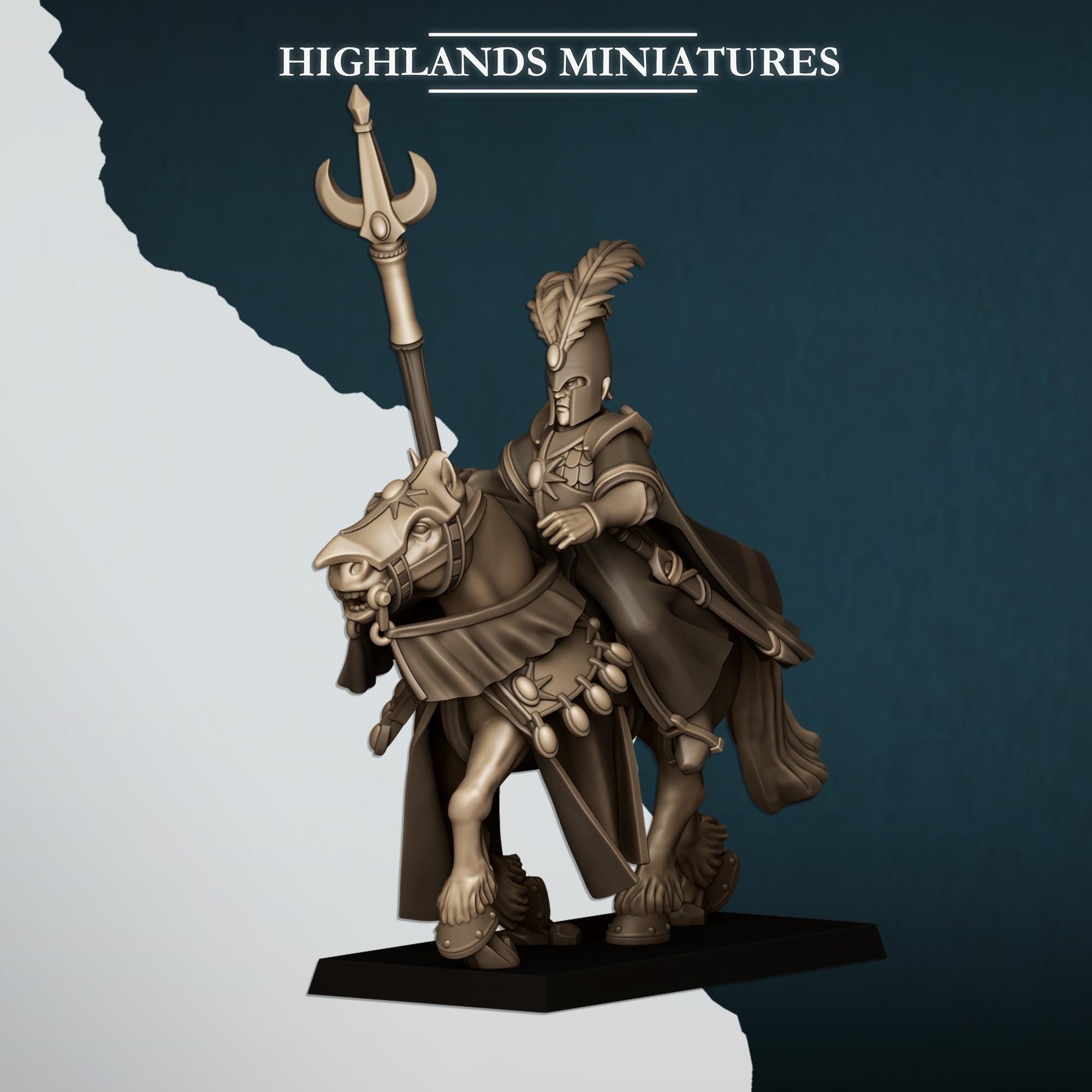 Hight Elves - Mage Mounted - Aegean - Highlands Miniatures