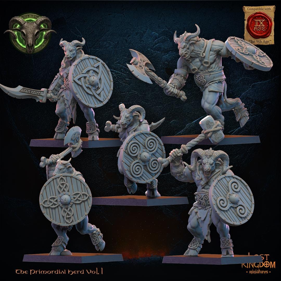 Beastmen - Wildhorn Herd - Warriors of the Dark Gods - Lost Kingdom Miniatures