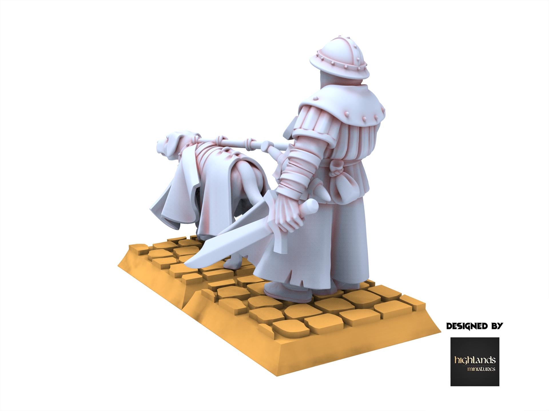 Arthurian Knights - Man at Arm with Hunting Dog - Gallia - Highlands Miniatures