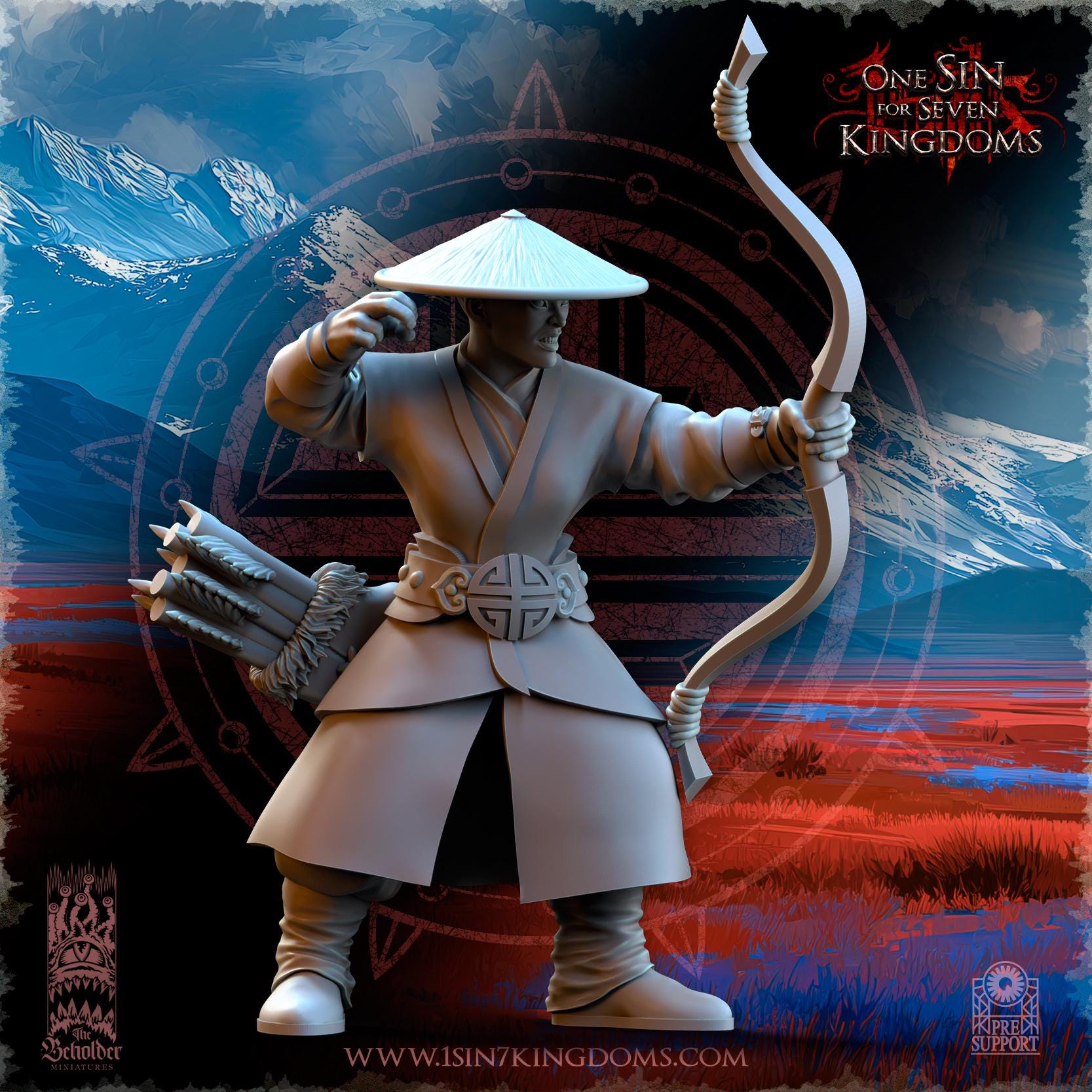 East Empire - Peasant Militia Archer - Astarii Dynasty - 28&32mm - The Beholder Miniatures