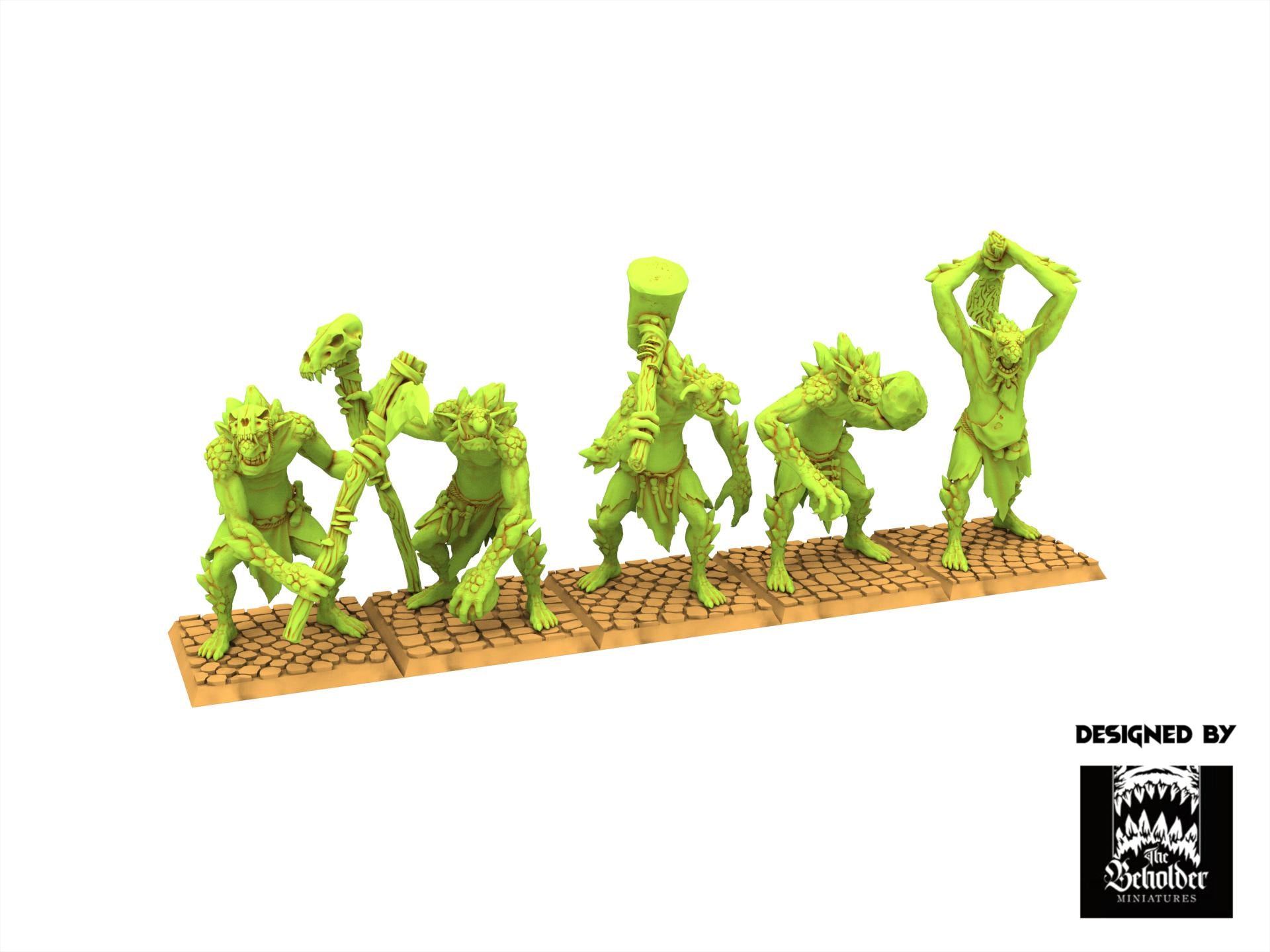 Orc & Goblin - Rock Trolls - The Black horde - The Beholder Miniatures