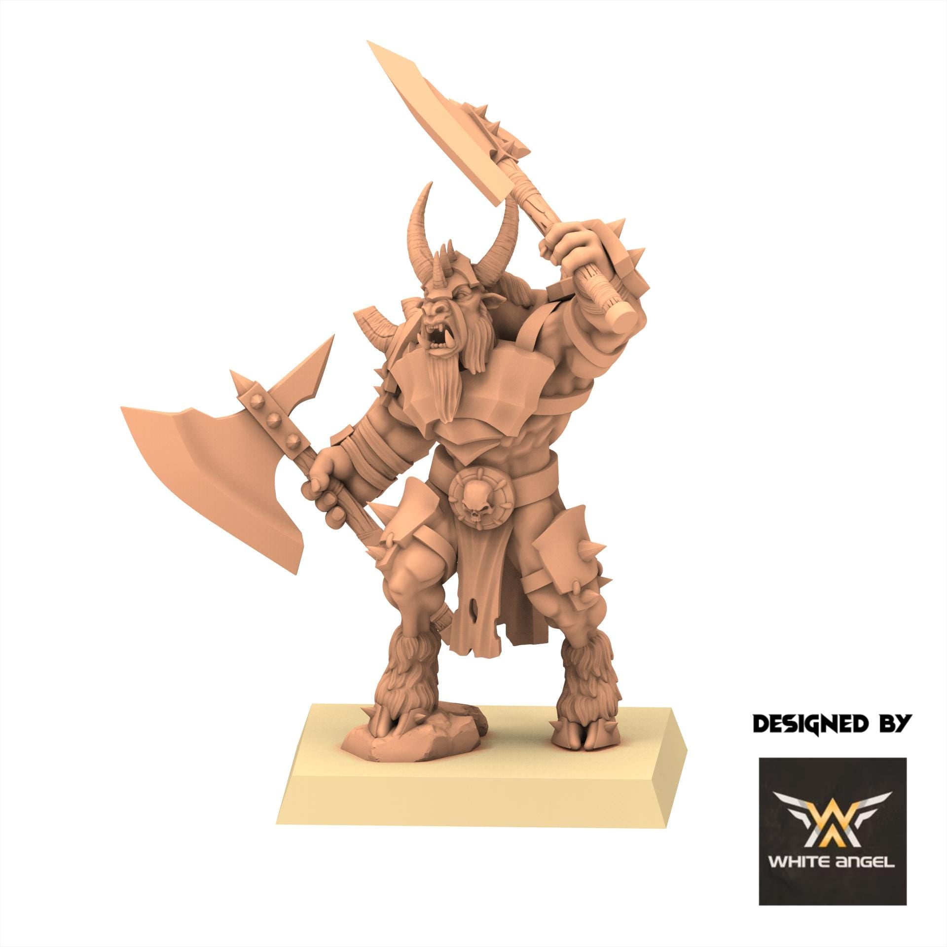 Beastmen - Heavy Beast Warrior - White Angel Miniatures