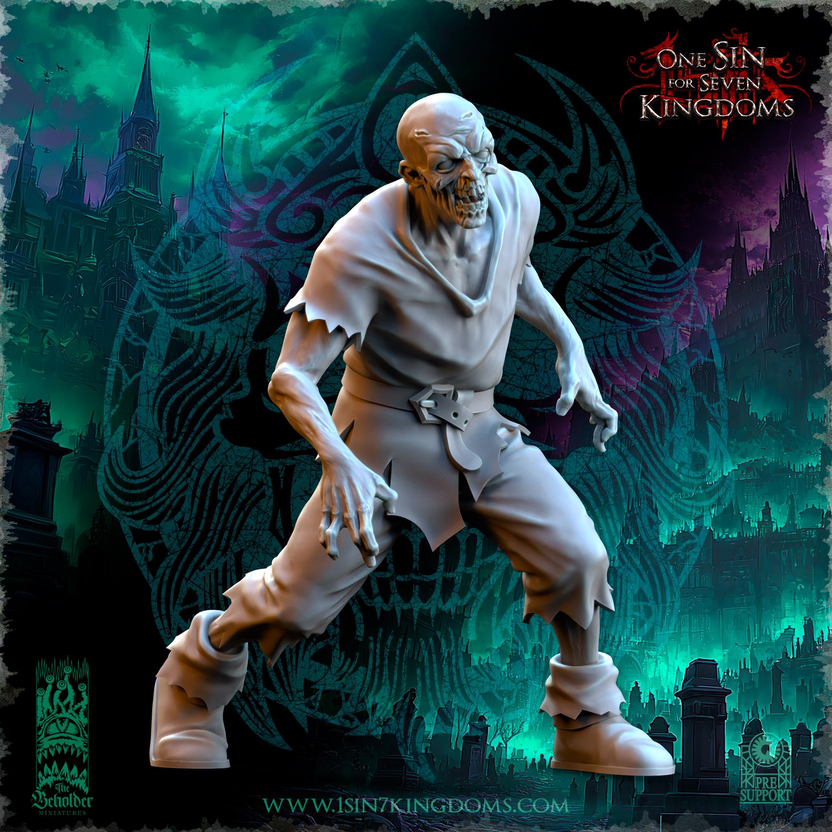 Undead 32/28mm - Brainless Walkers - Undying Legions - The Beholder Miniatures