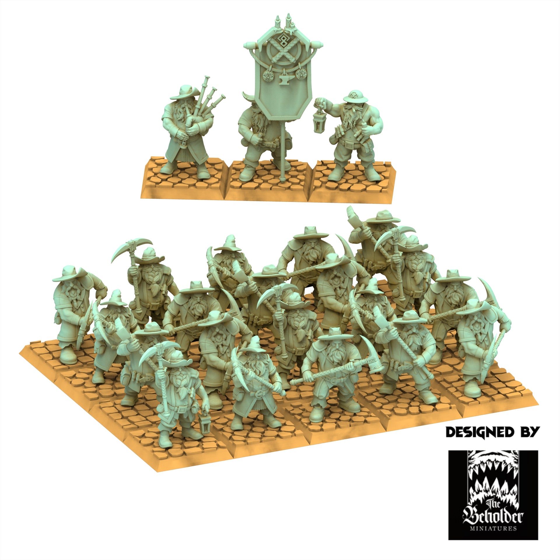 Dwarves - Miners - Dwarven Kingdoms  -  The Beholder Miniatures