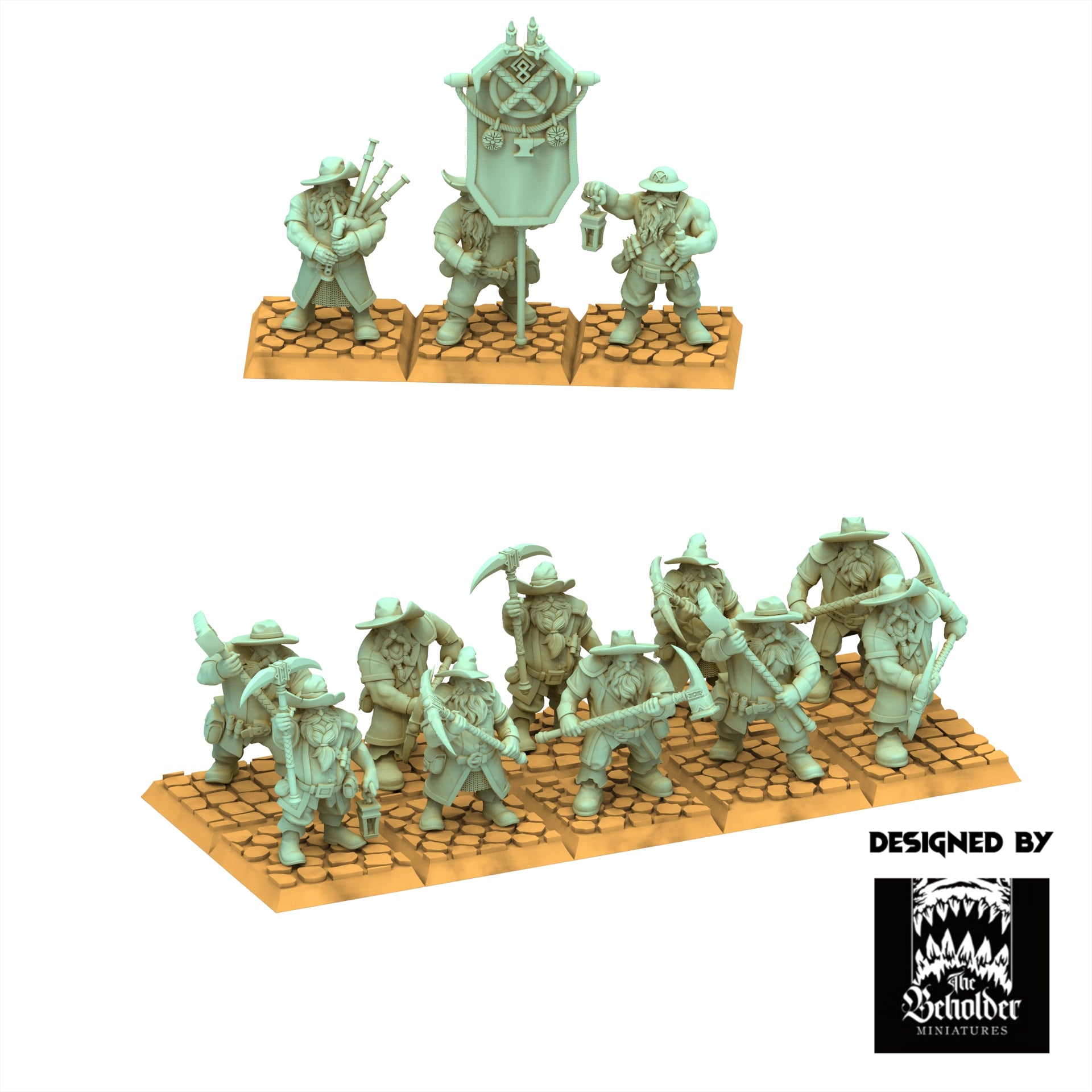 Dwarves - Miners - Dwarven Kingdoms  -  The Beholder Miniatures
