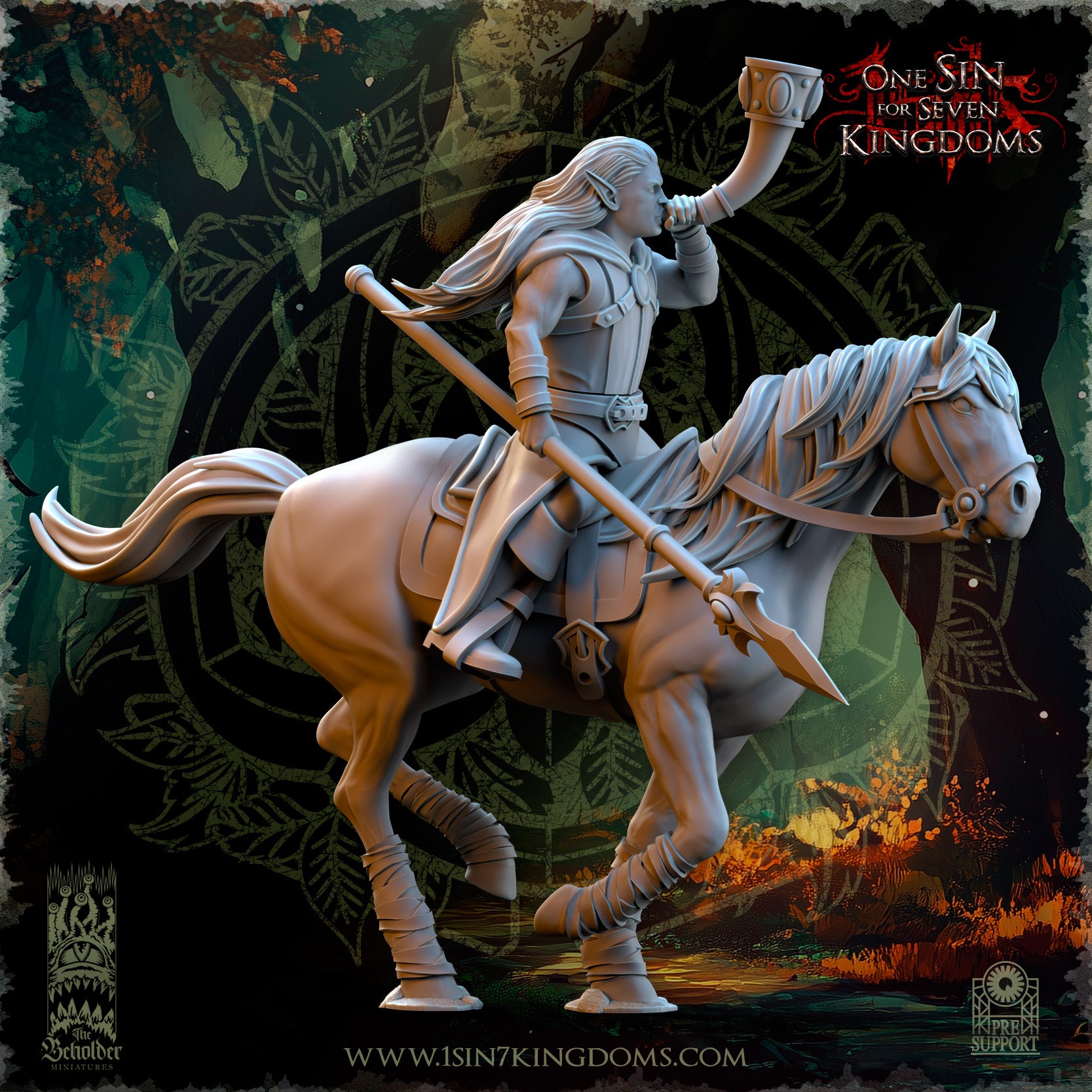 Sylvan Elves - Meadow Riders - Evergreen Elves - The Beholder Miniatures