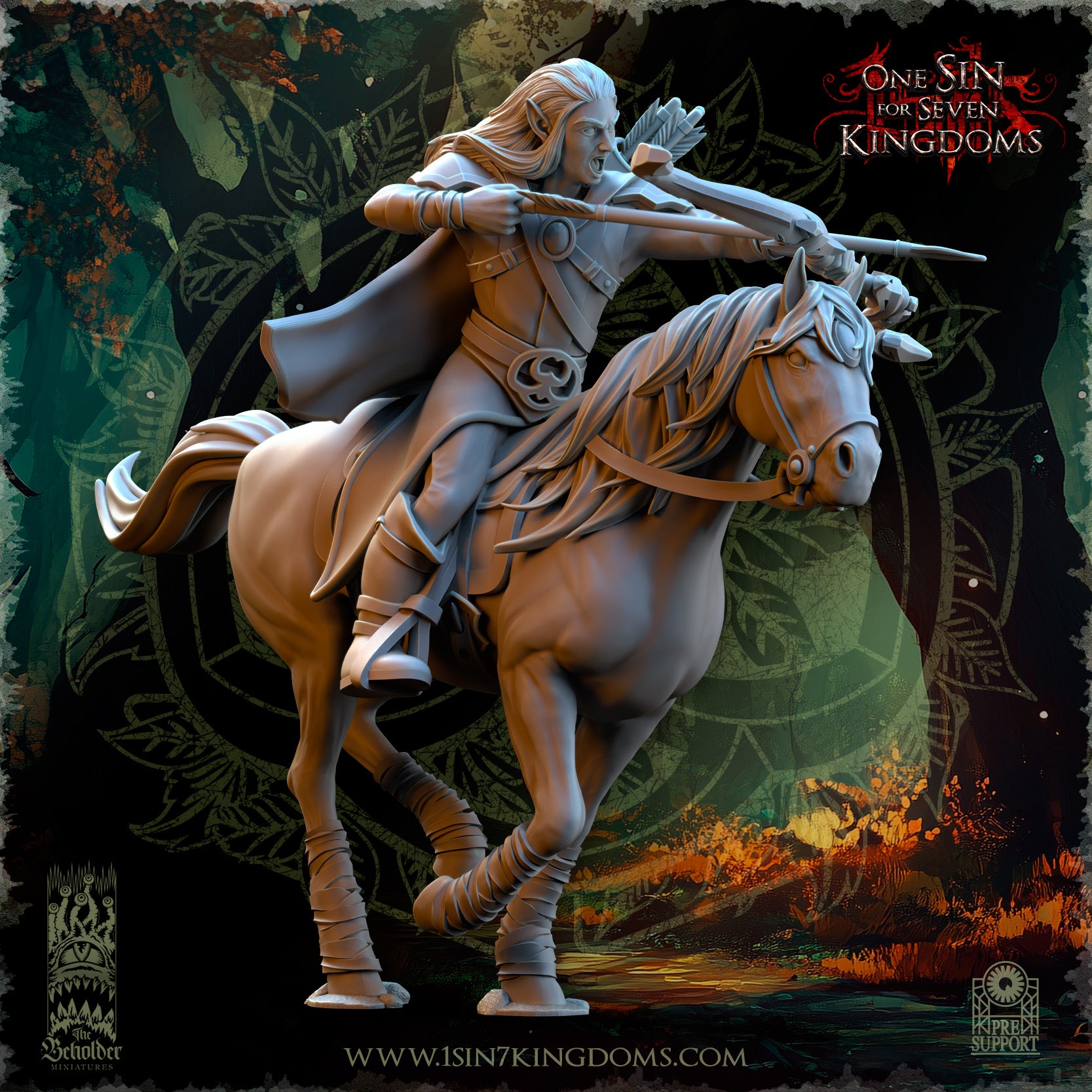 Sylvan Elves - Meadow Riders - Evergreen Elves - The Beholder Miniatures