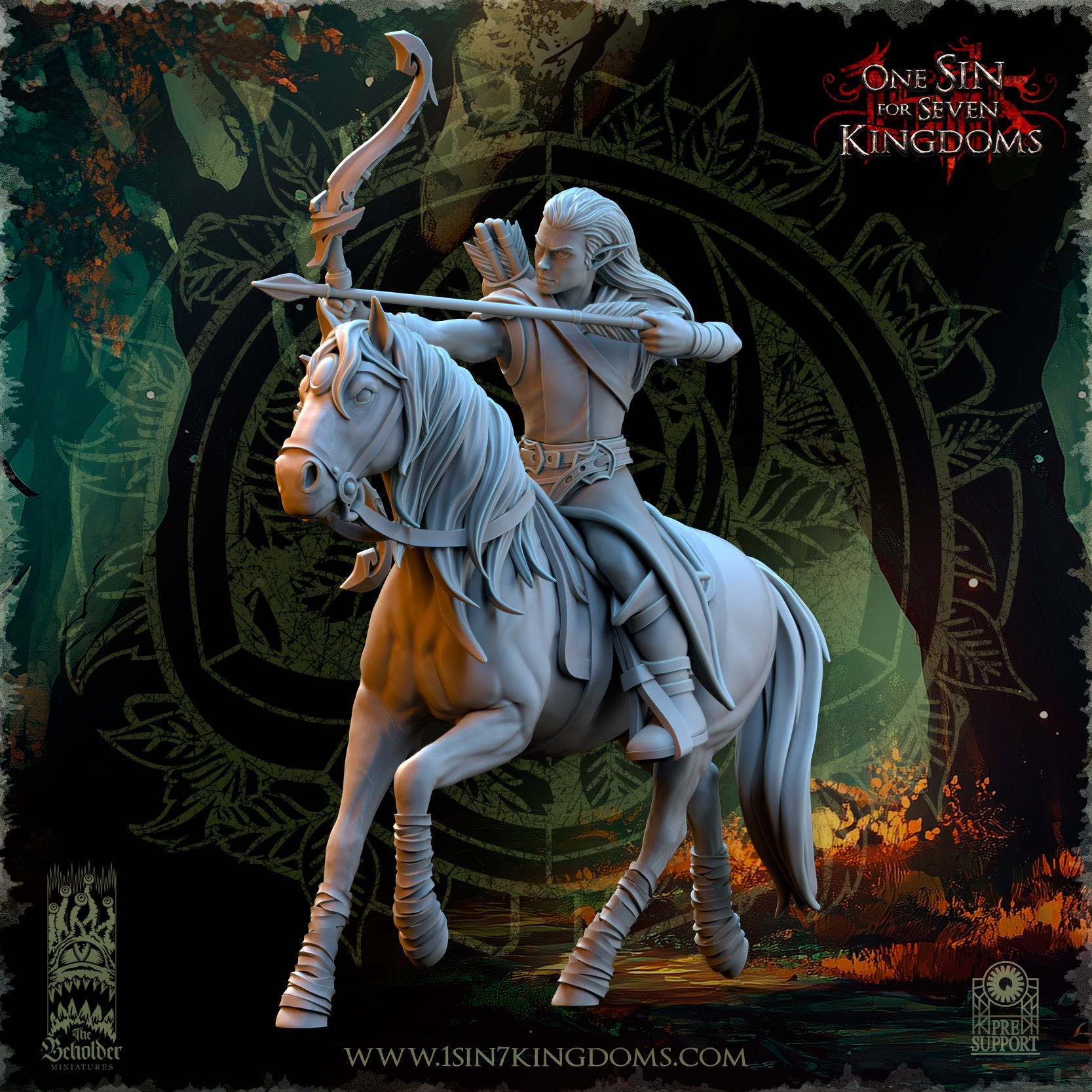 Sylvan Elves - Meadow Riders - Evergreen Elves - The Beholder Miniatures