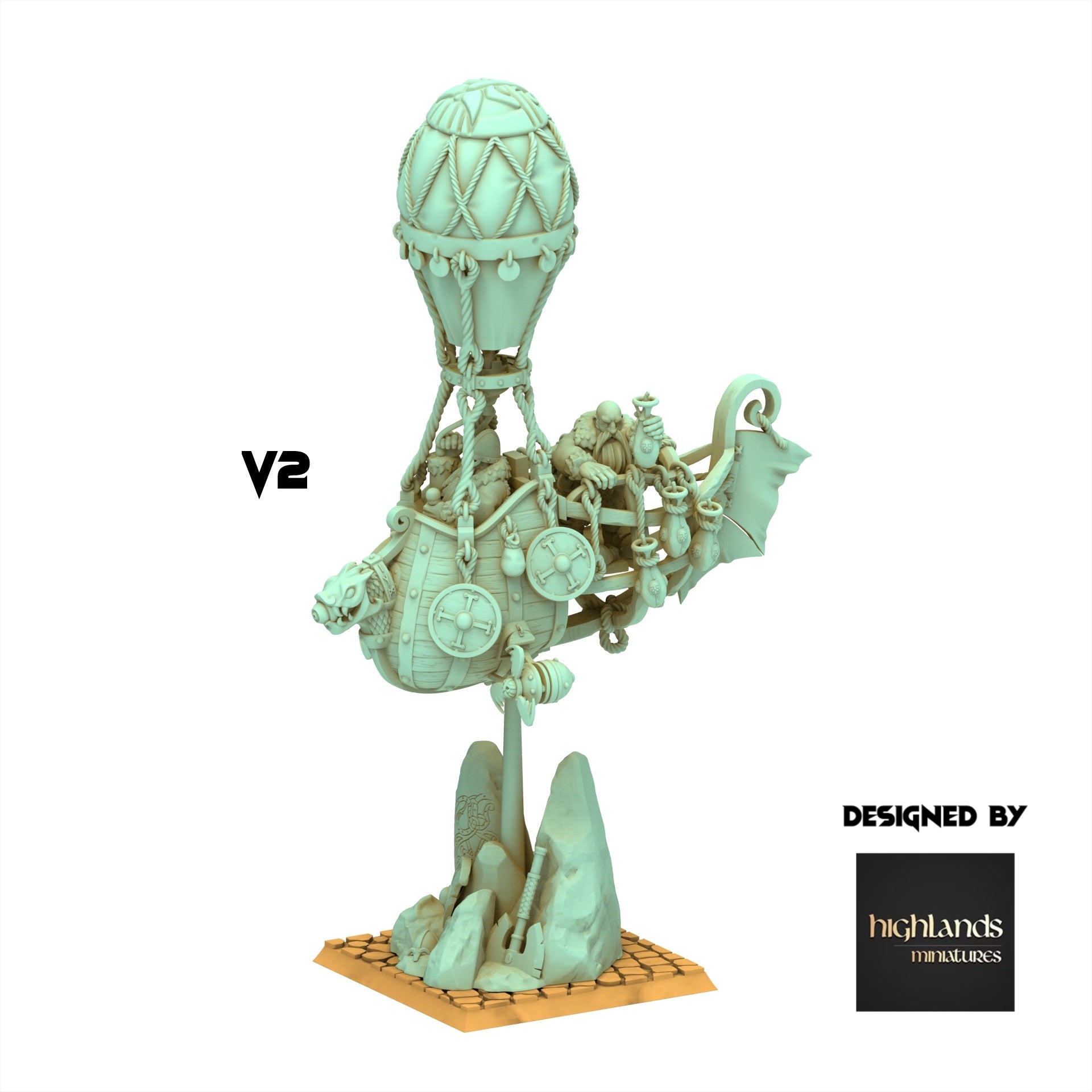 Dwarves - Flying Machine - Sons of Ymir - Highlands miniatures