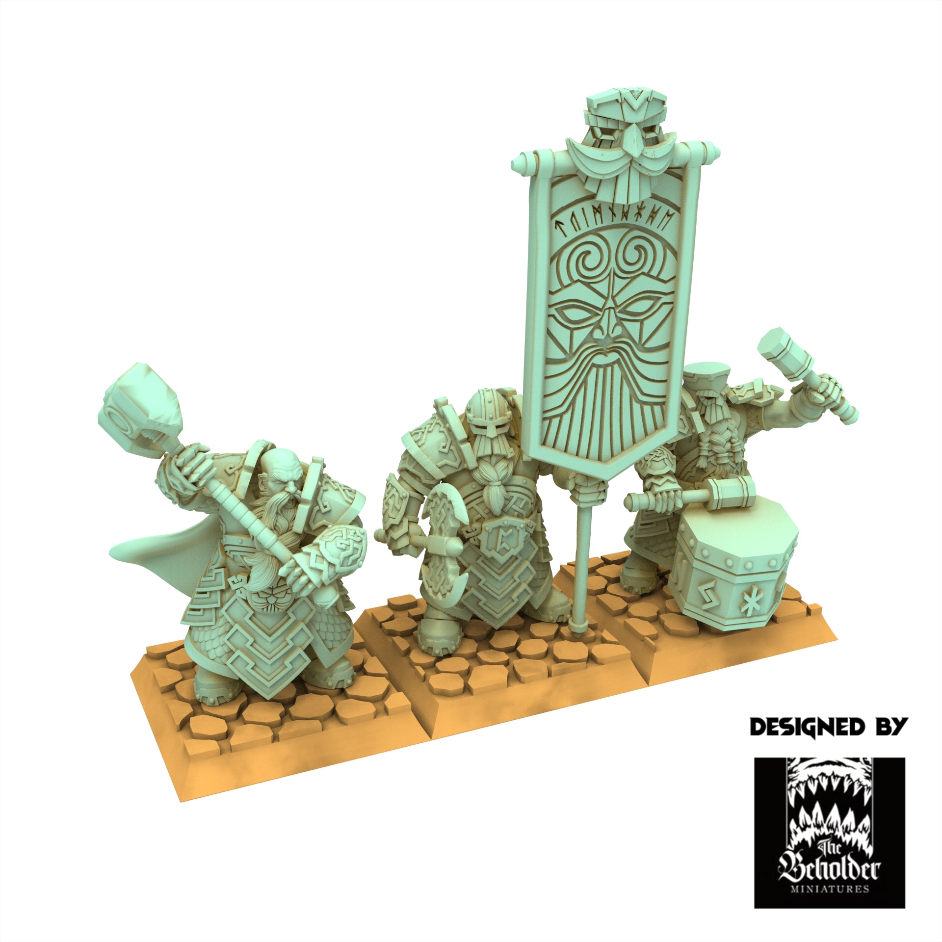 Dwarves - Ironheads Warriors - Dwarven Kingdoms  -  The Beholder Miniatures