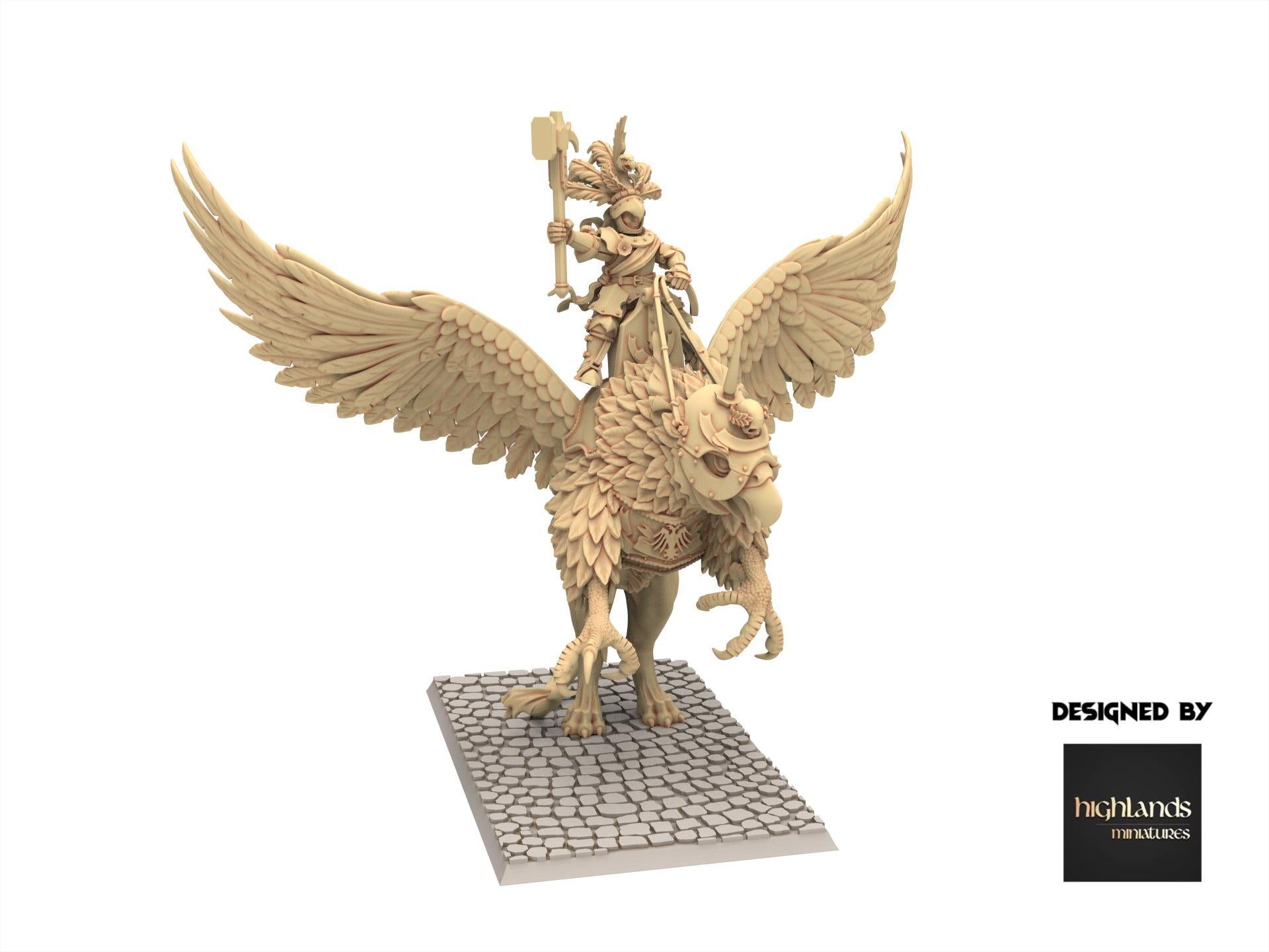 Imperial Fantasy - Emperor on Griffon - Sunland - Highlands Miniatures