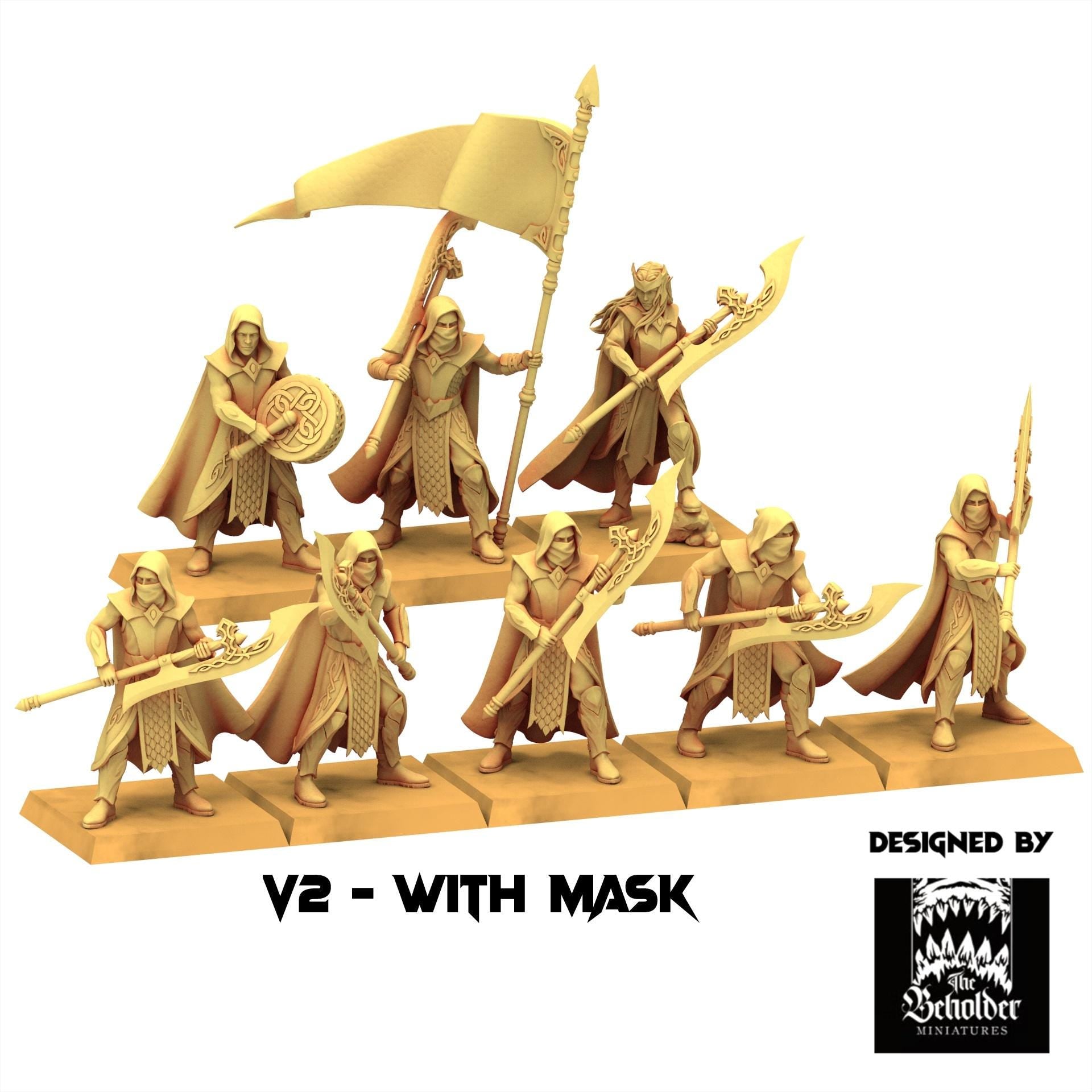 Sylvan Elves - Glade Avenger - Evergreen Elves - The Beholder Miniatures