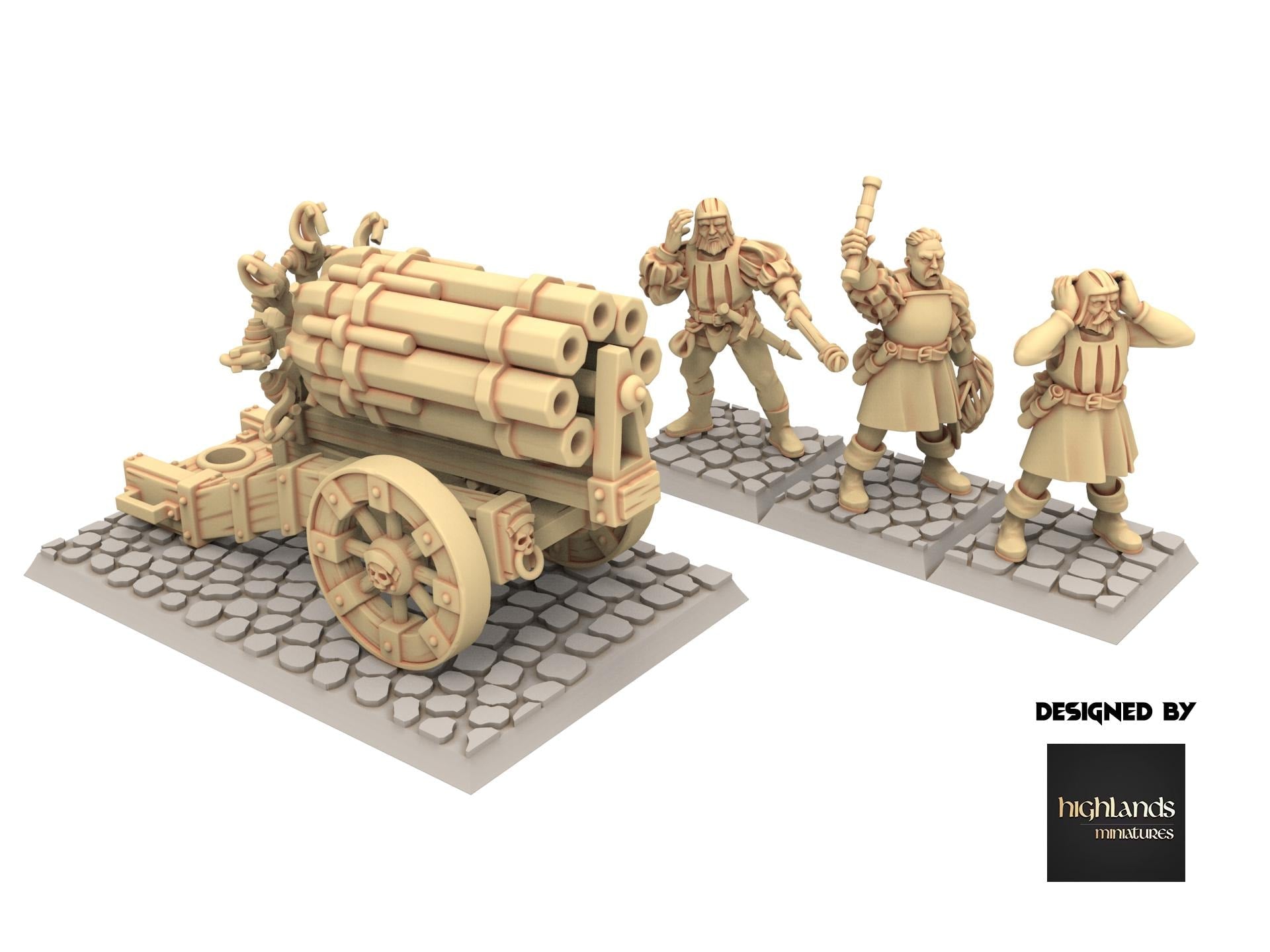 Imperial Fantasy - Volley Gun, Imperial artillery - Sunland - Highlands Miniatures