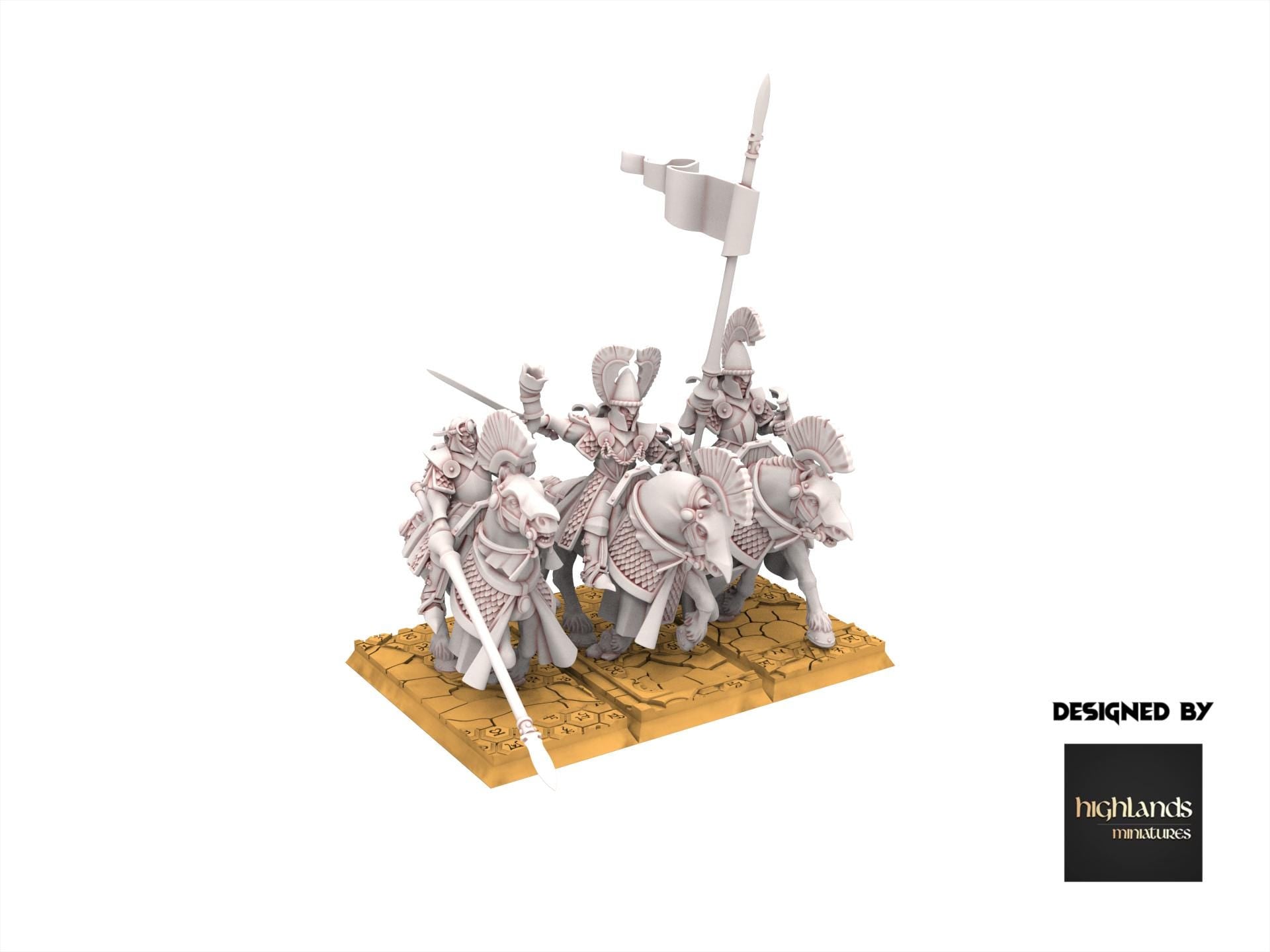Hight Elves - Mounted Lances - Aegean - Highlands Miniatures