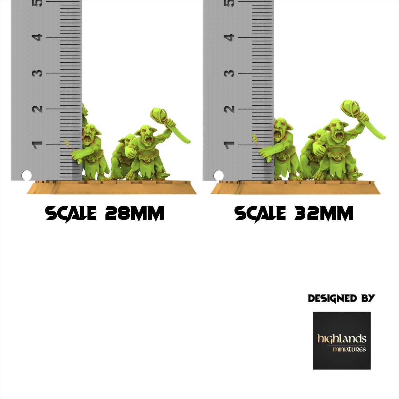 Orc & Goblin - x3 Goblors - Steppe Goblin - Highlands Miniature