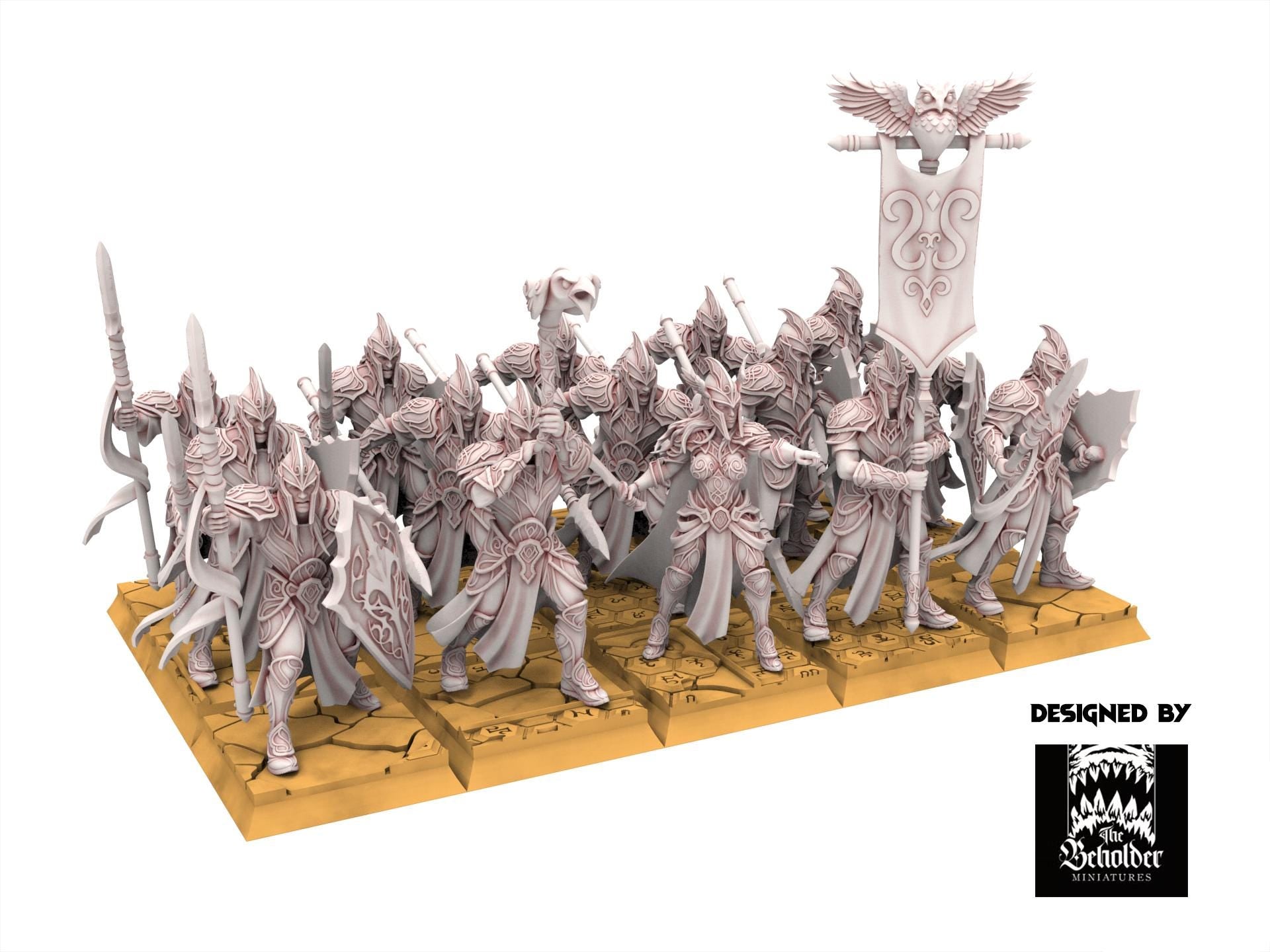 Hight Elves - Warriors - Silvermoor - The Beholder Miniatures