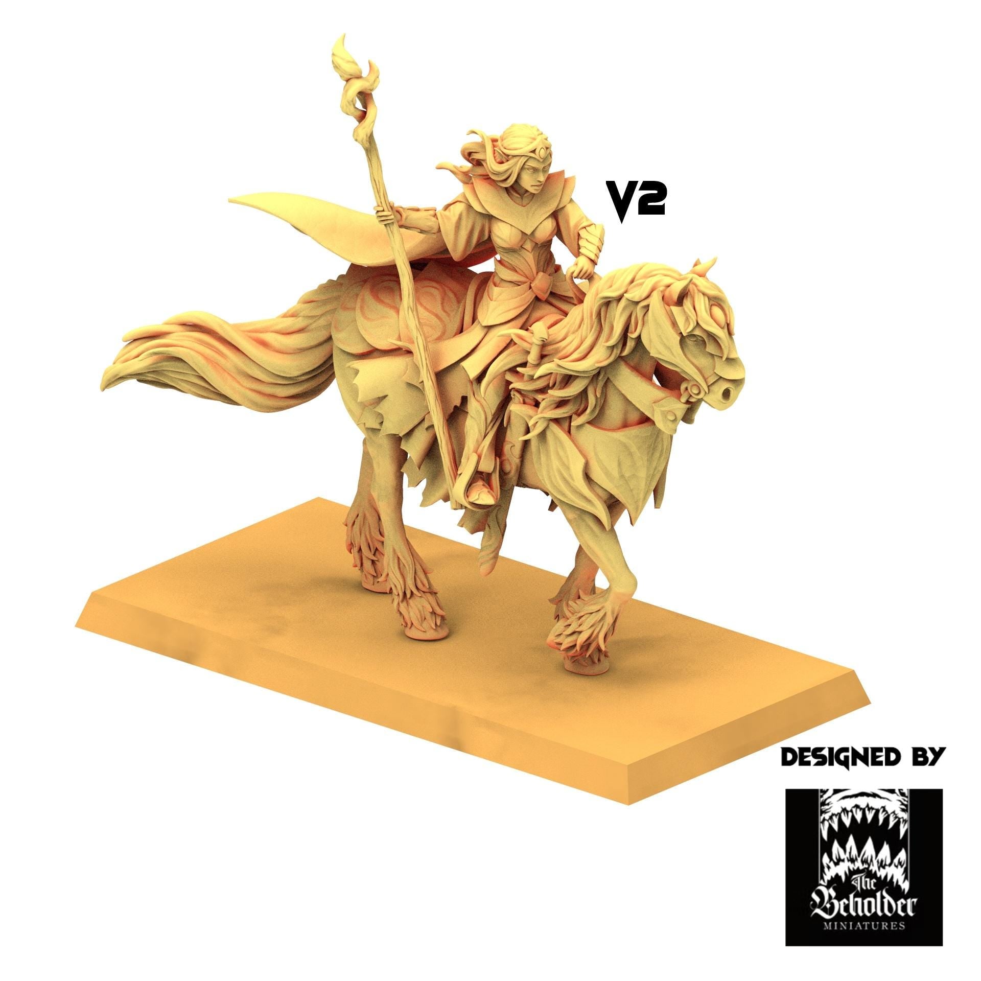 Sylvan Elves - Nuara, Whisper of the Trees - Evergreen Elves - The Beholder Miniatures