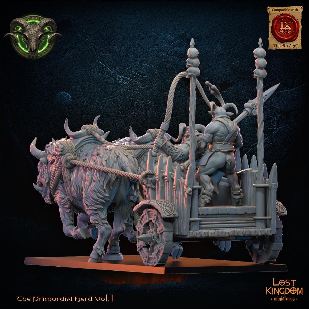 Beastmen - Raiding Chariot - Warriors of the Dark Gods - Lost Kingdom Miniatures