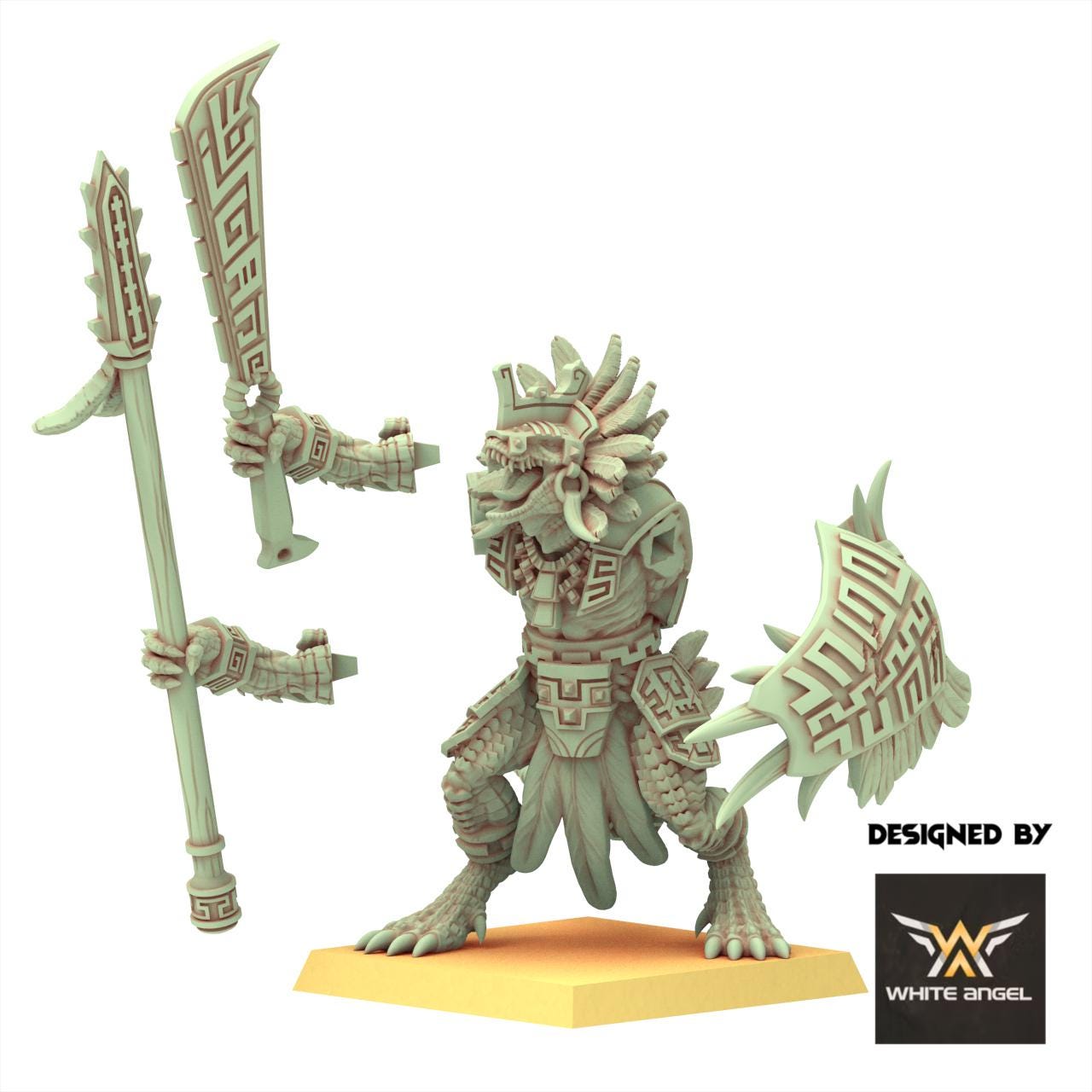 Lizardmen 28/32mm - Commander Lizard - White Angel Miniatures