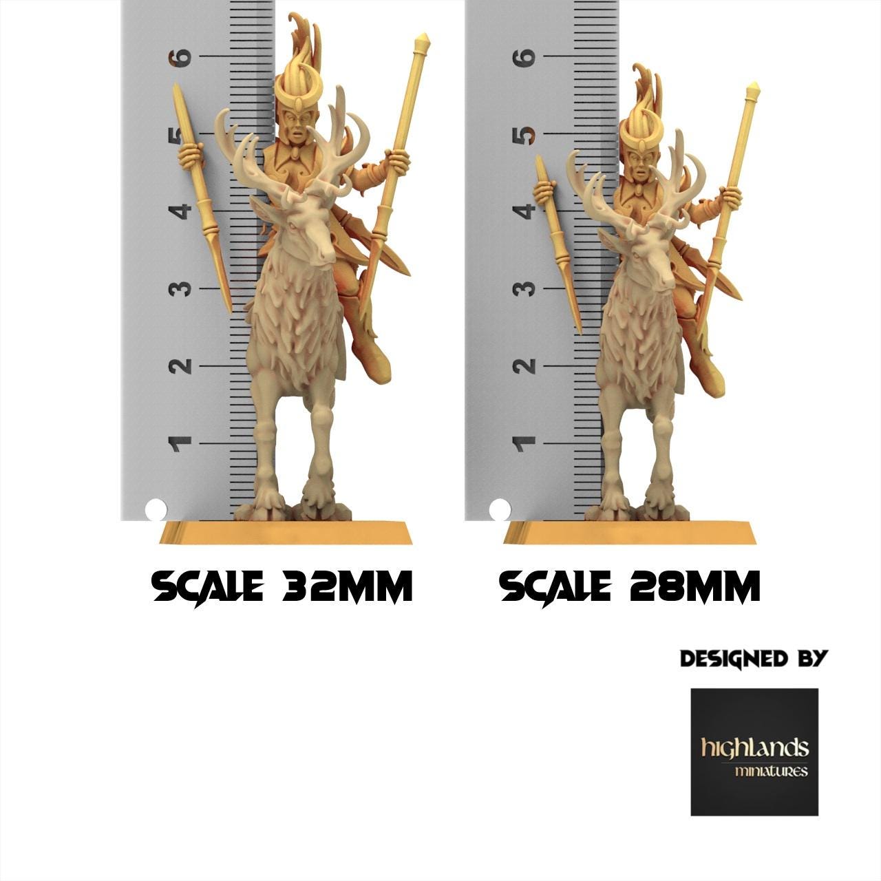 Sylvan Elves - Moonlight Sisters - Feral - Highlands Miniatures