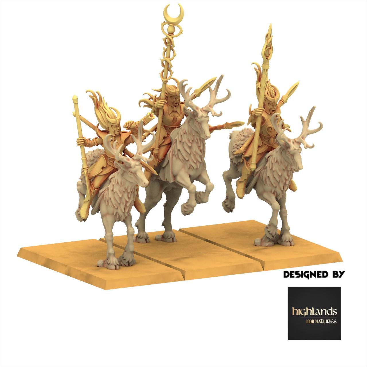 Sylvan Elves - Moonlight Sisters - Feral - Highlands Miniatures