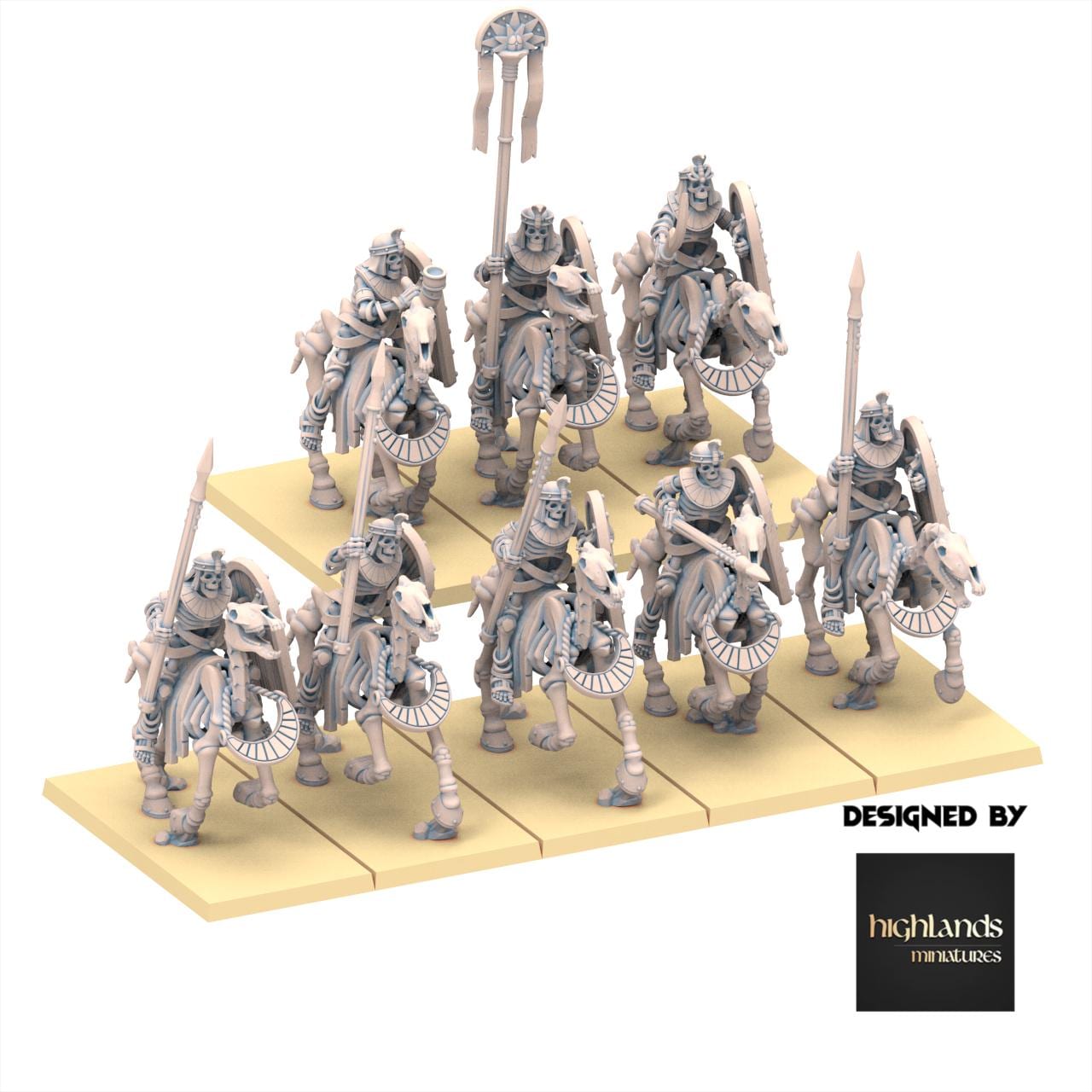 Eternal Dynasties - Ancient Skeletal Cavalry with Spears - Eternal Dynasties - Highlands Miniatures