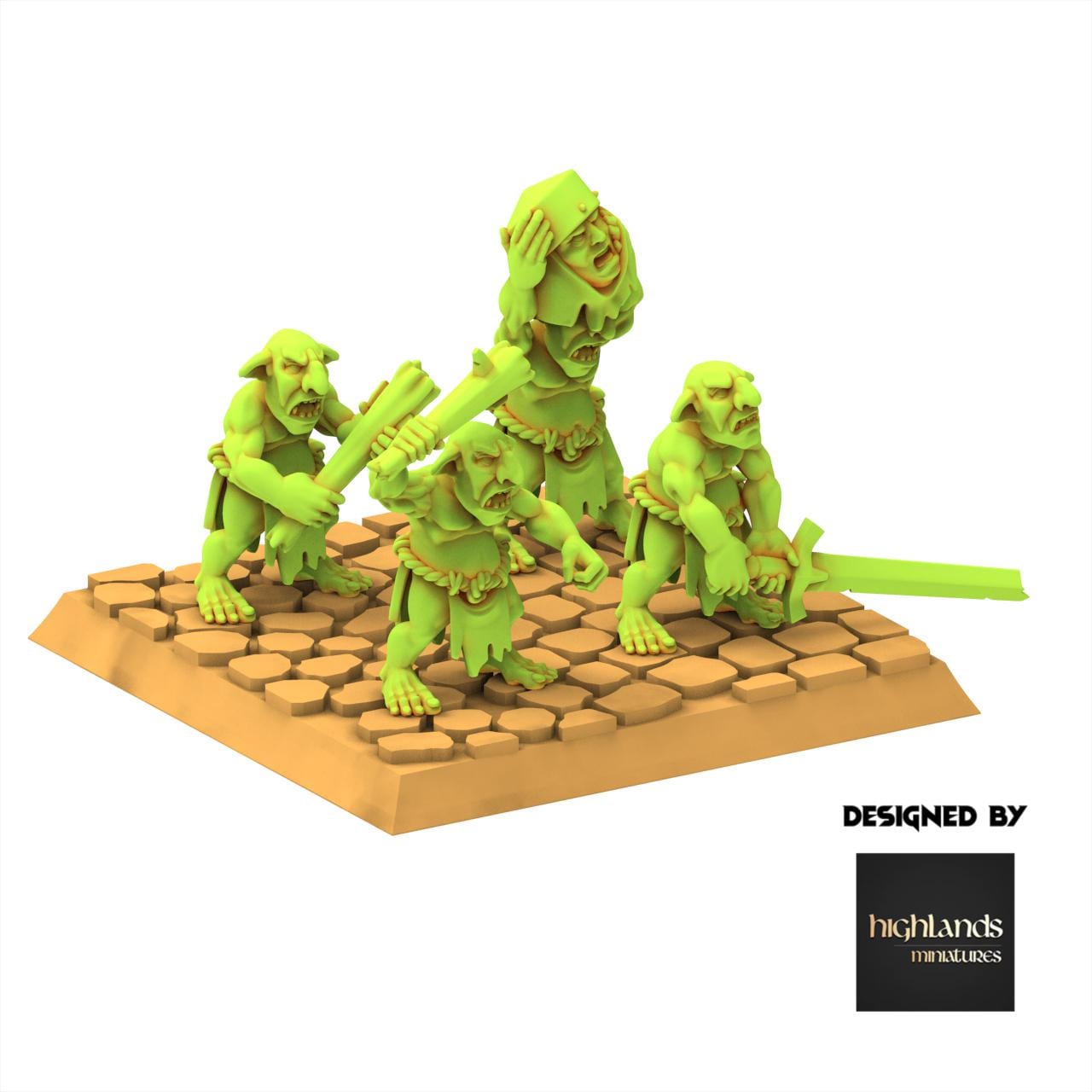 Orc & Goblin - x3 Goblors - Steppe Goblin - Highlands Miniature