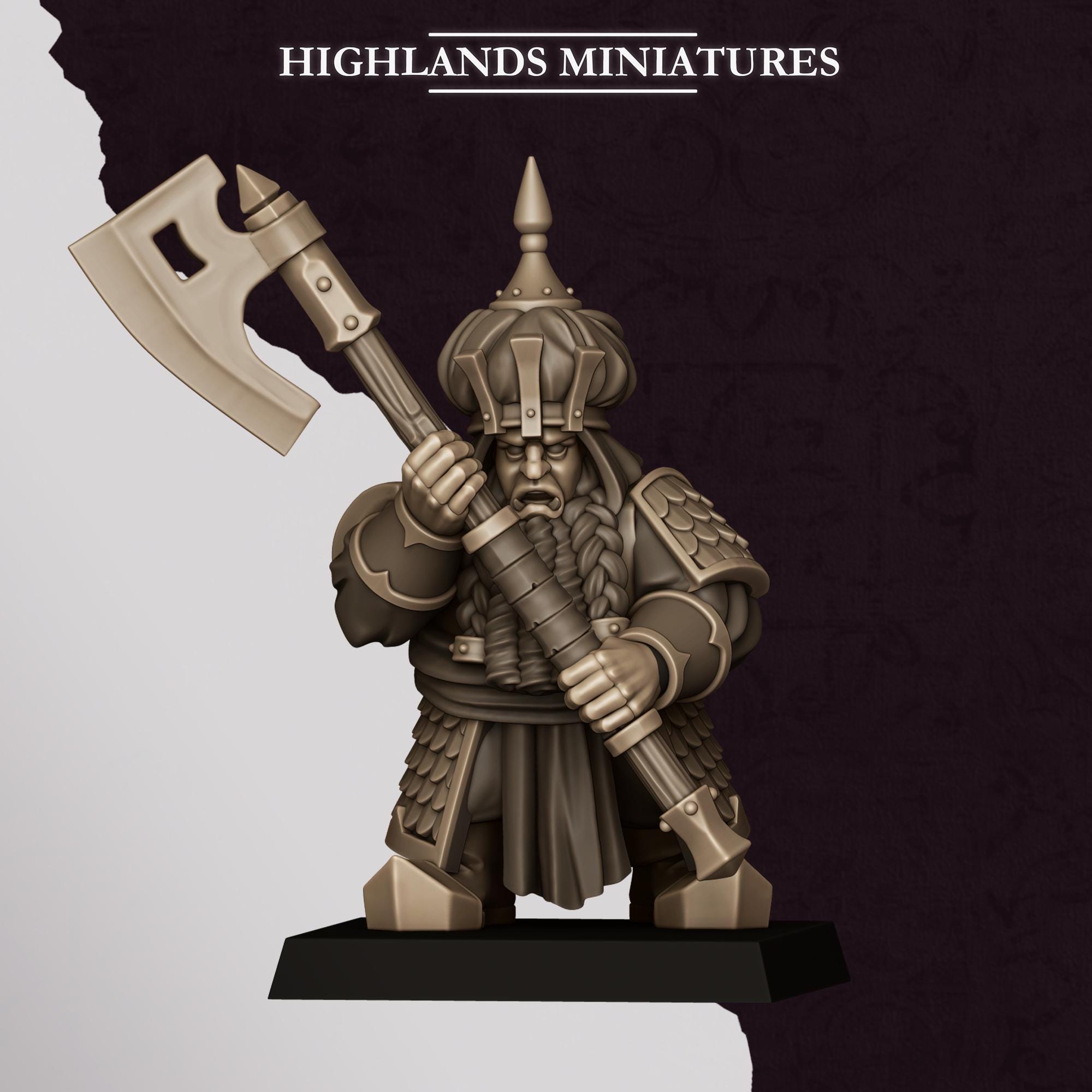 Chaos Dwarves - Warriors With Great Weapons - Sons of Marduk - Highlands Miniatures
