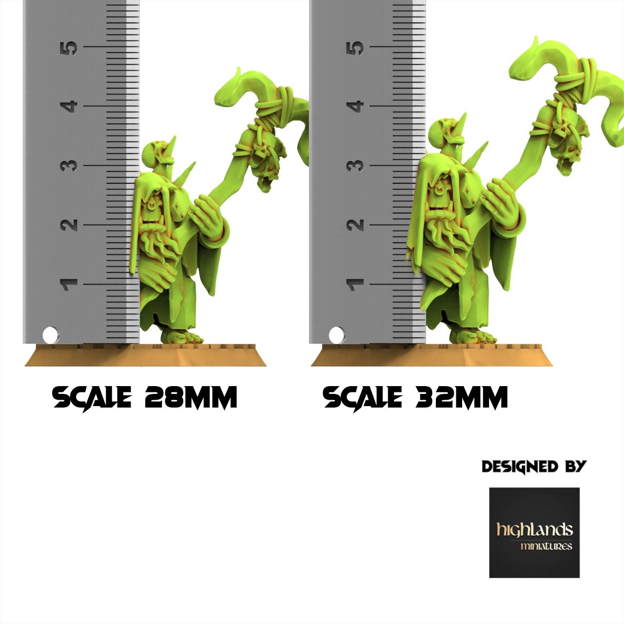 Orc & Goblin - Shamans - Moredhun's Orc - Highlands Miniature